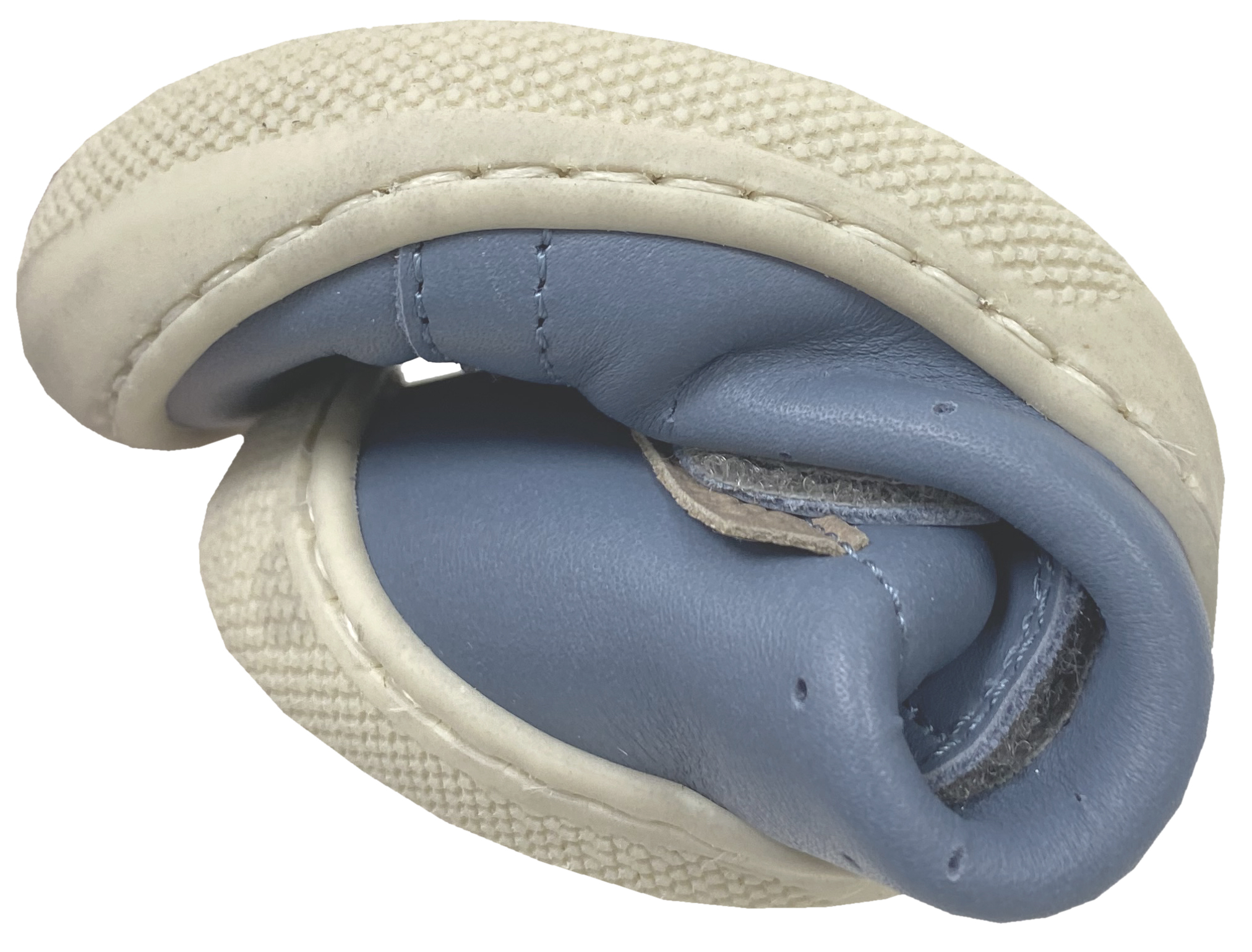 Knautschig weiche Leder Sneaker mit Minimalsohle von NATURINO Barefoot * BIRA * in Celeste