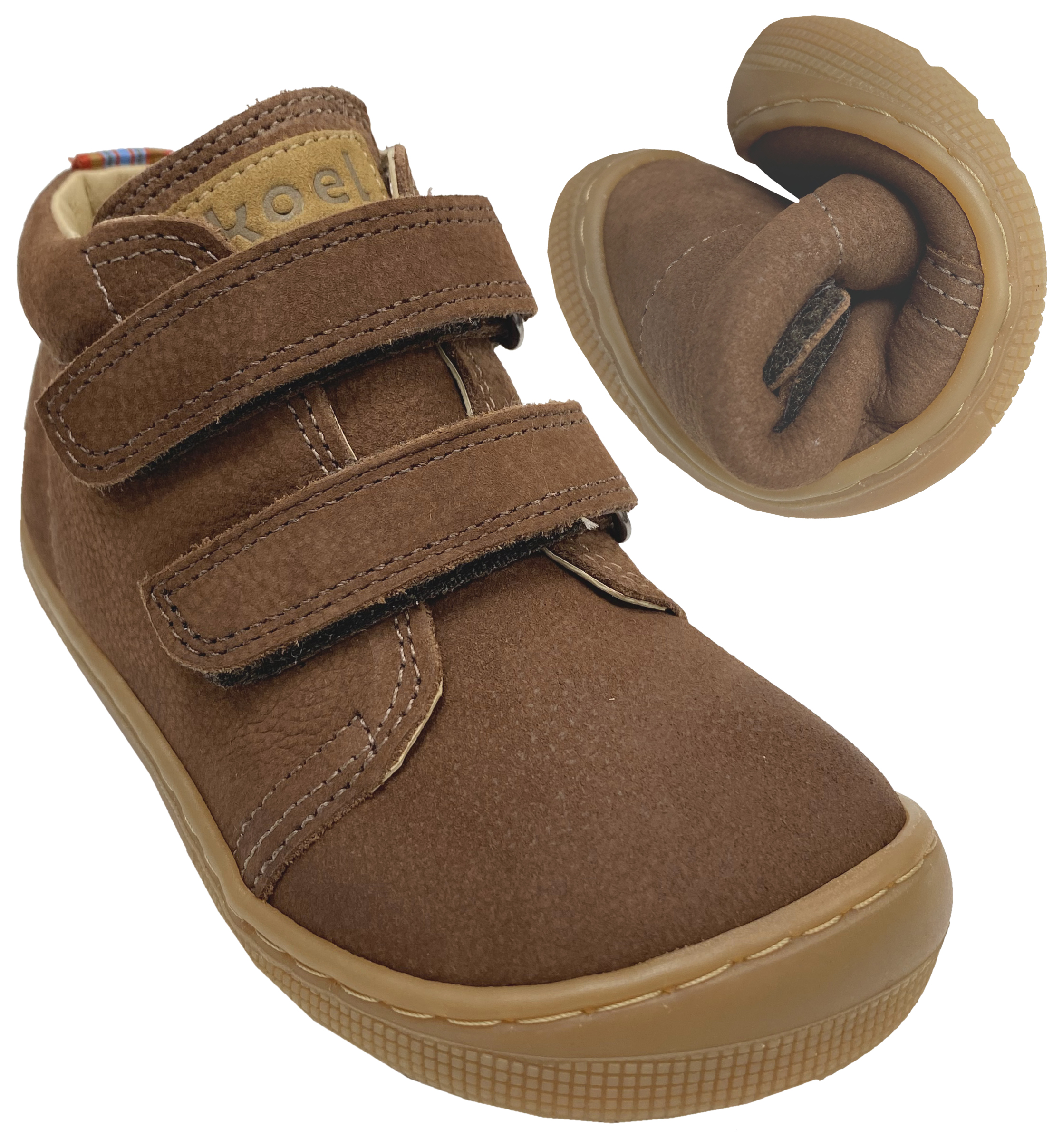 Halbschuhe aus Hydro Leder + Lederfutter von KOEL Barefoot *DON 2.0 * in Chocolate