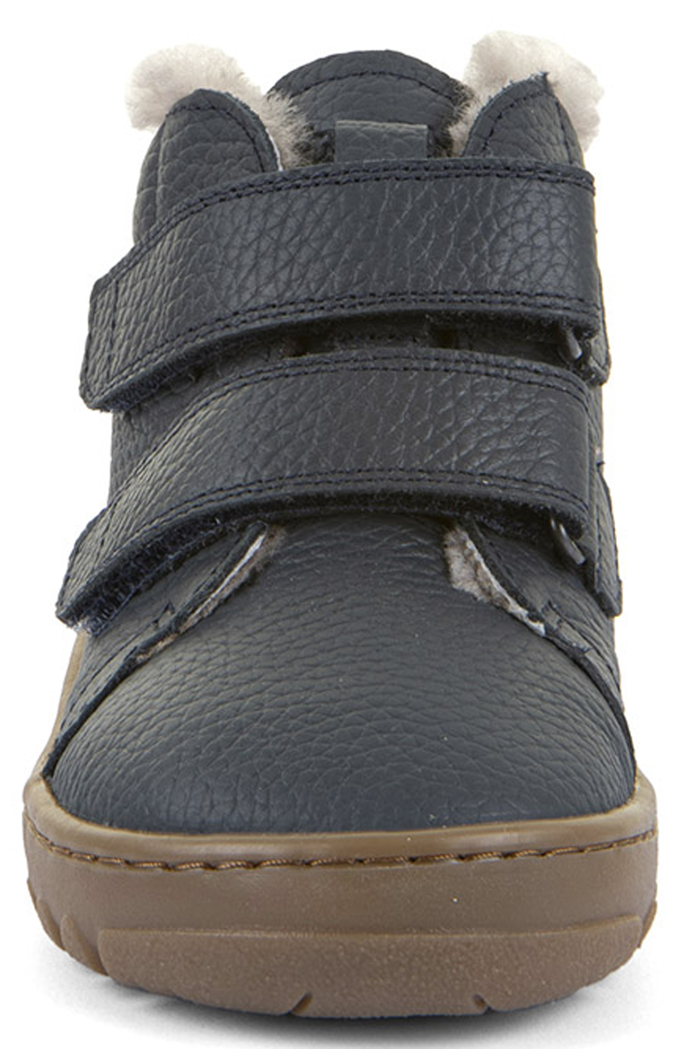 Lammfell gefütterte Lederschuhe Barfußschuhe von FRODDO Barefoot UP Furry in Dark Blue G3110287