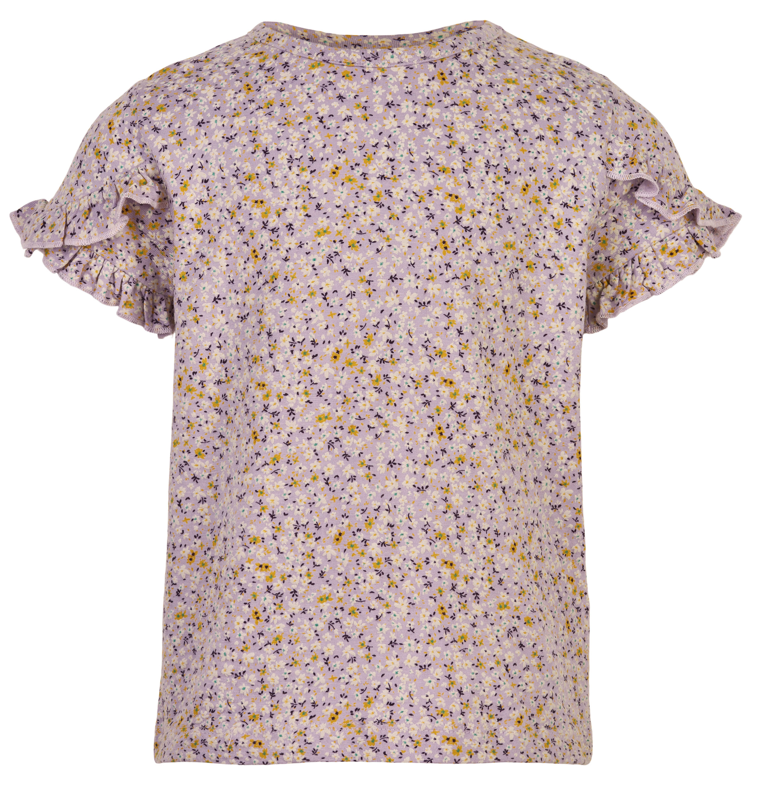 Luftig leichtes T-Shirt aus Viskosejersey in Flieder Mille Fleurs Design von MINYMO 121711
