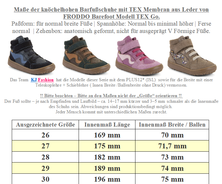 Halbhohe Barfußschuhe mit TEX Membran & Textil Futter v. FRODDO *Barefoot TEX Go * in Bronze G3110265