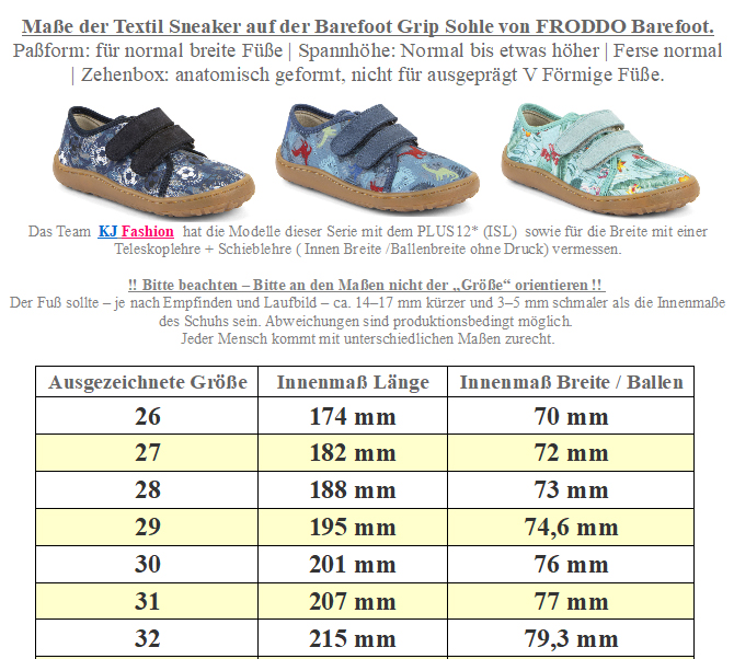 Canvas Sneaker Barefoot Grip Sohle von FRODDO in Mint Hawaii Motiv G1700440