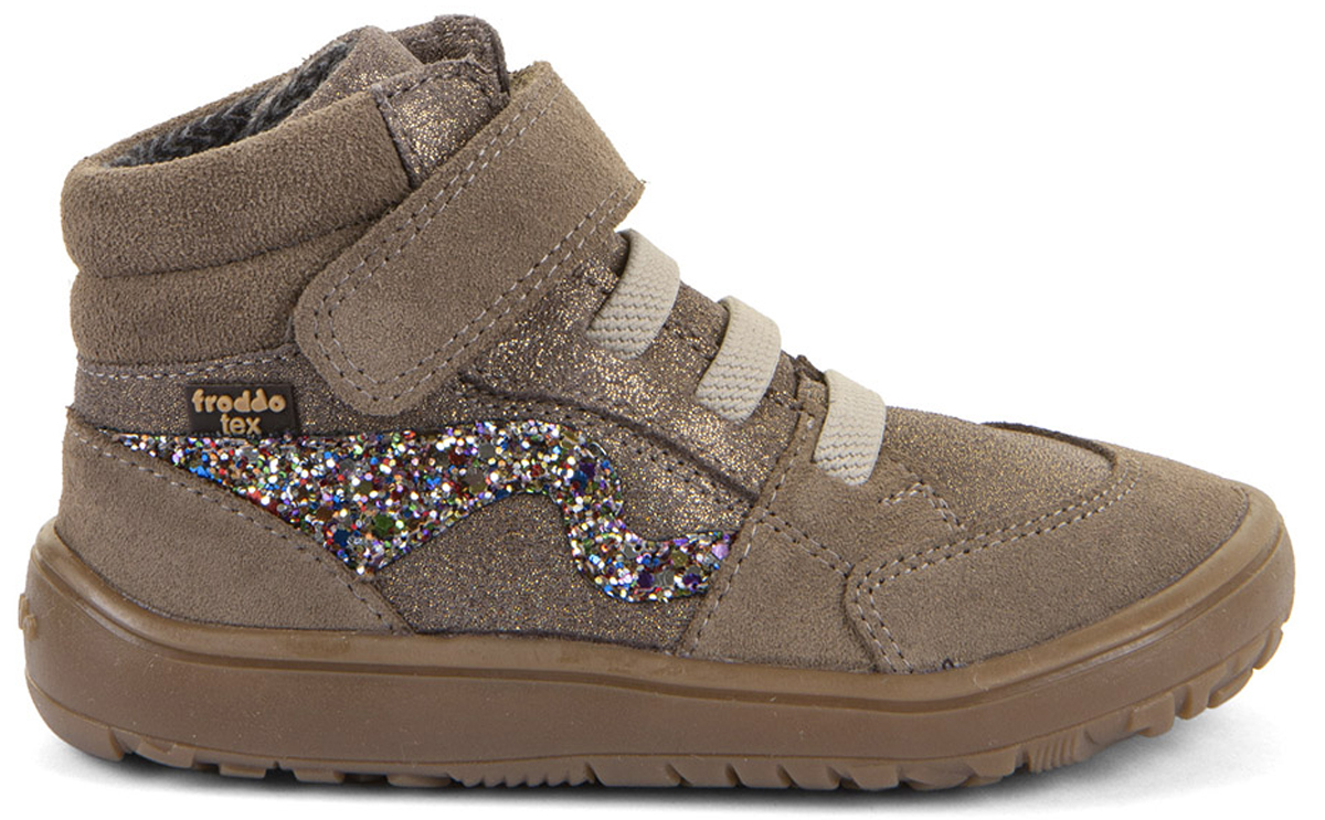 Halbhohe Barfußschuhe mit TEX Membran & Textil Futter v. FRODDO *Barefoot TEX Go * in Bronze G3110265