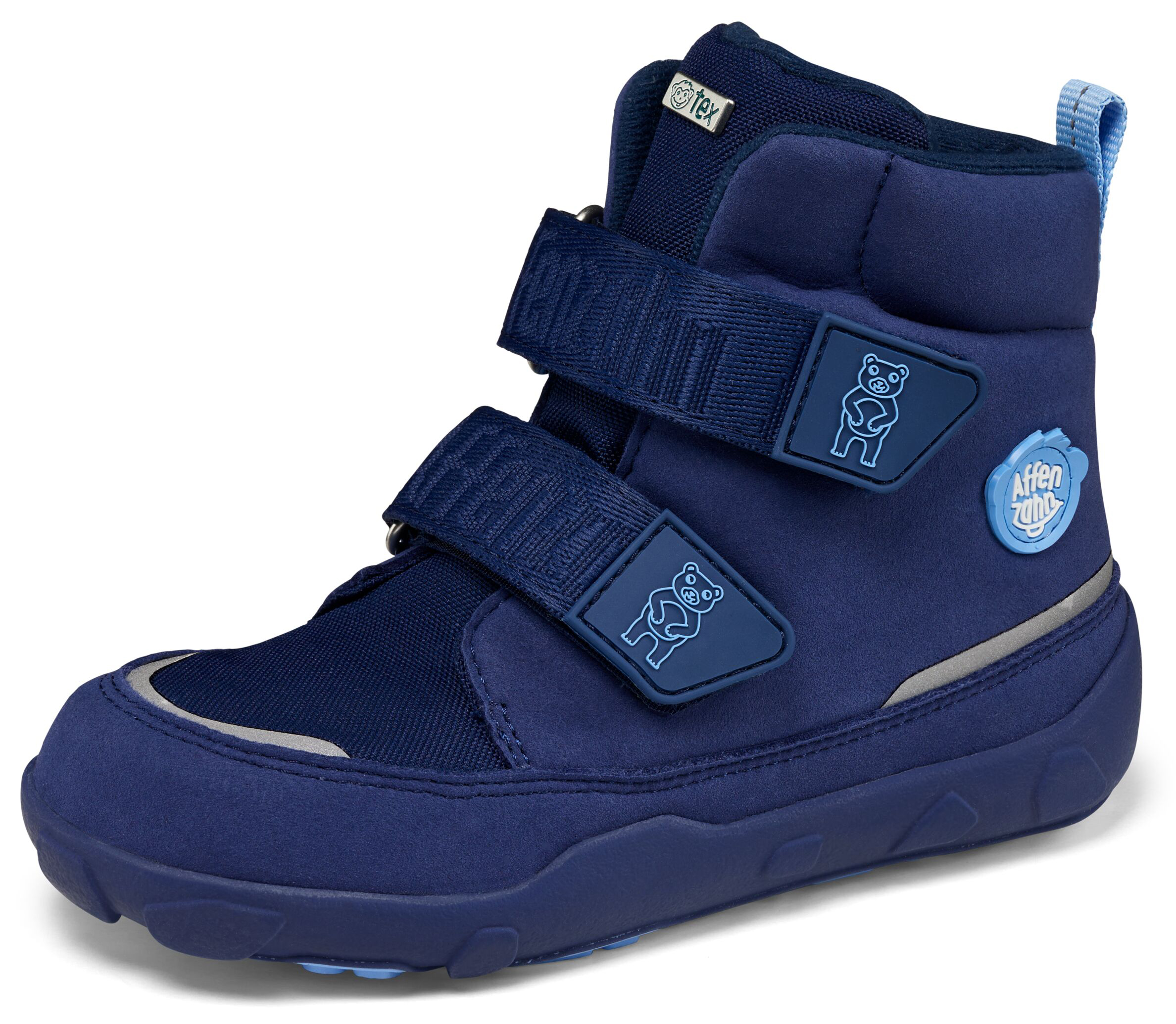 Vegane Winterstiefel  von AFFENZAHN >TEX Membran Mid Boot Comfy Bär in Blau