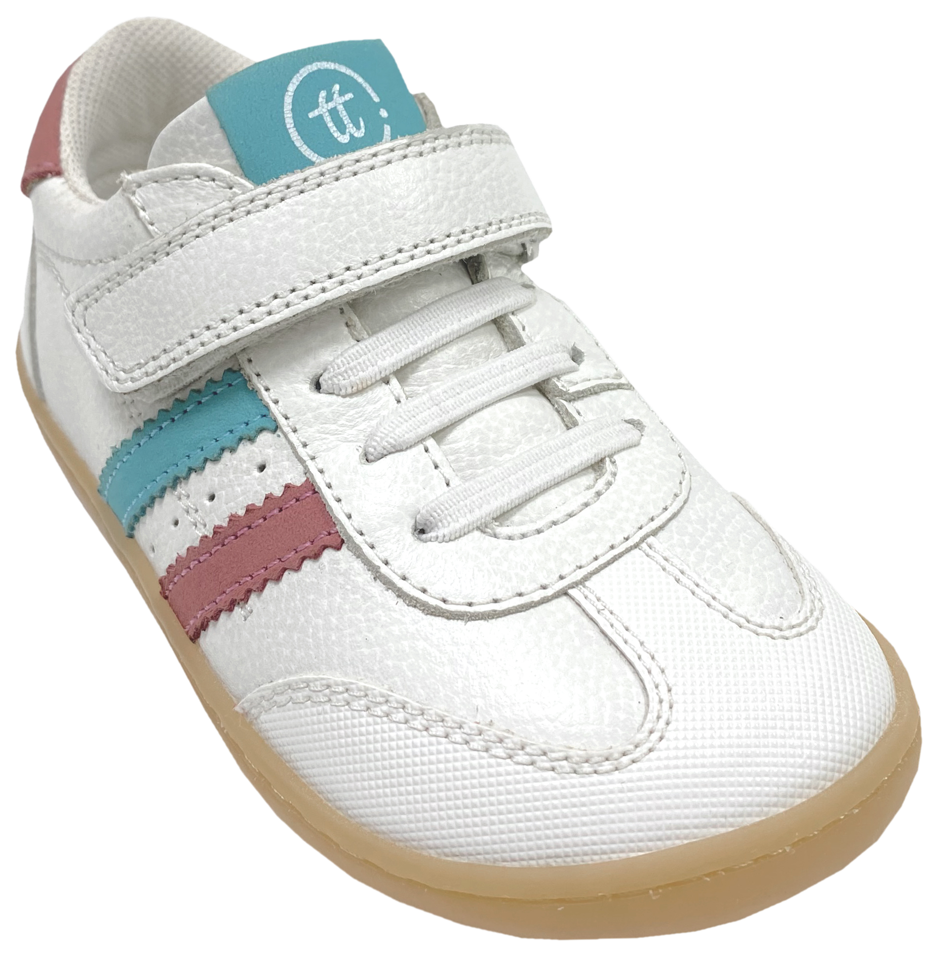 Barfuß-Sneaker, Non-Marking Sohle, Weiß/ Türkis / Pink von CHETTO Barefoot