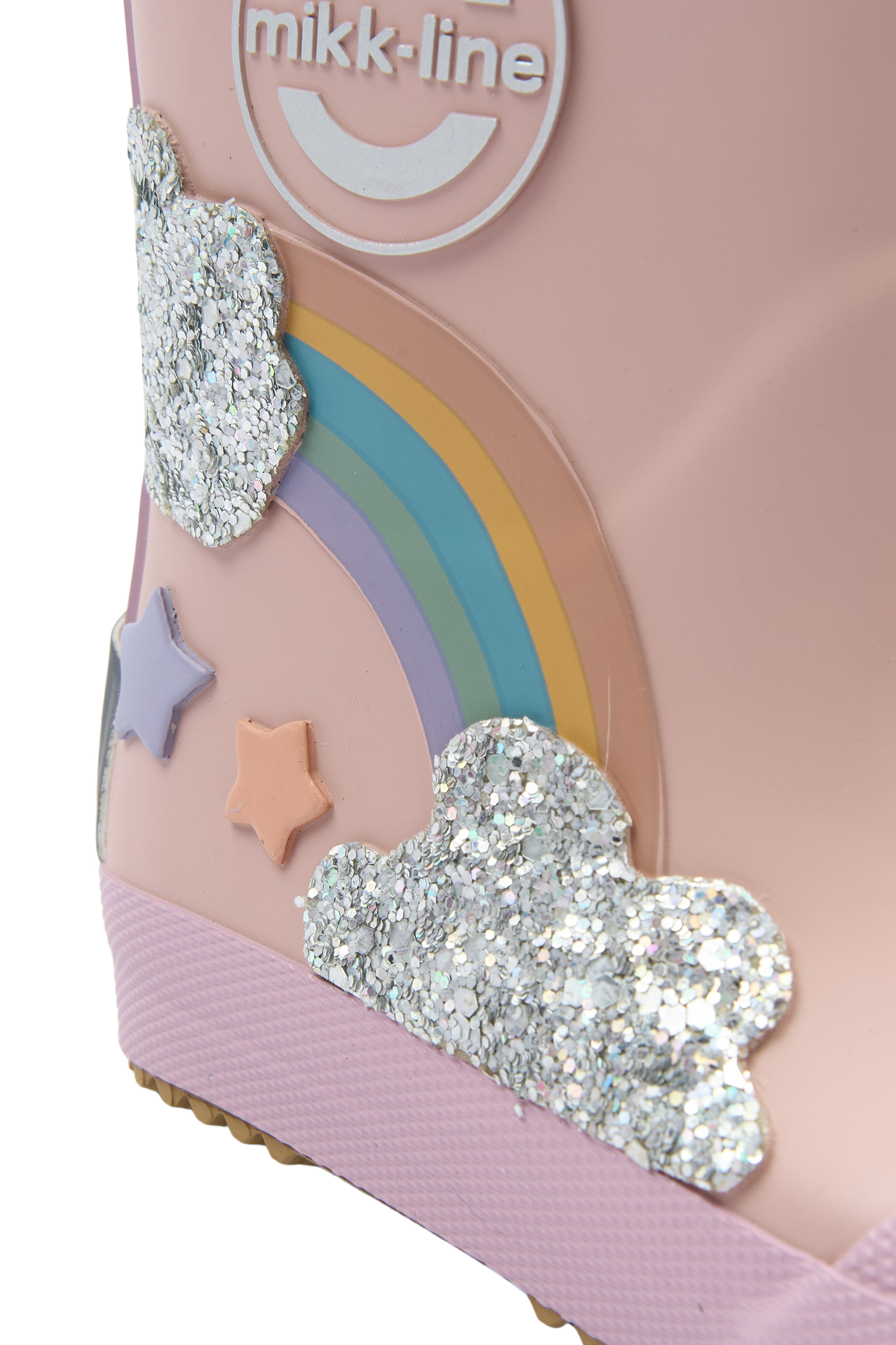 Barfußgummistiefel in tollen Designs von MIKK LINE Modell 38108 Rainbow Glitzer
