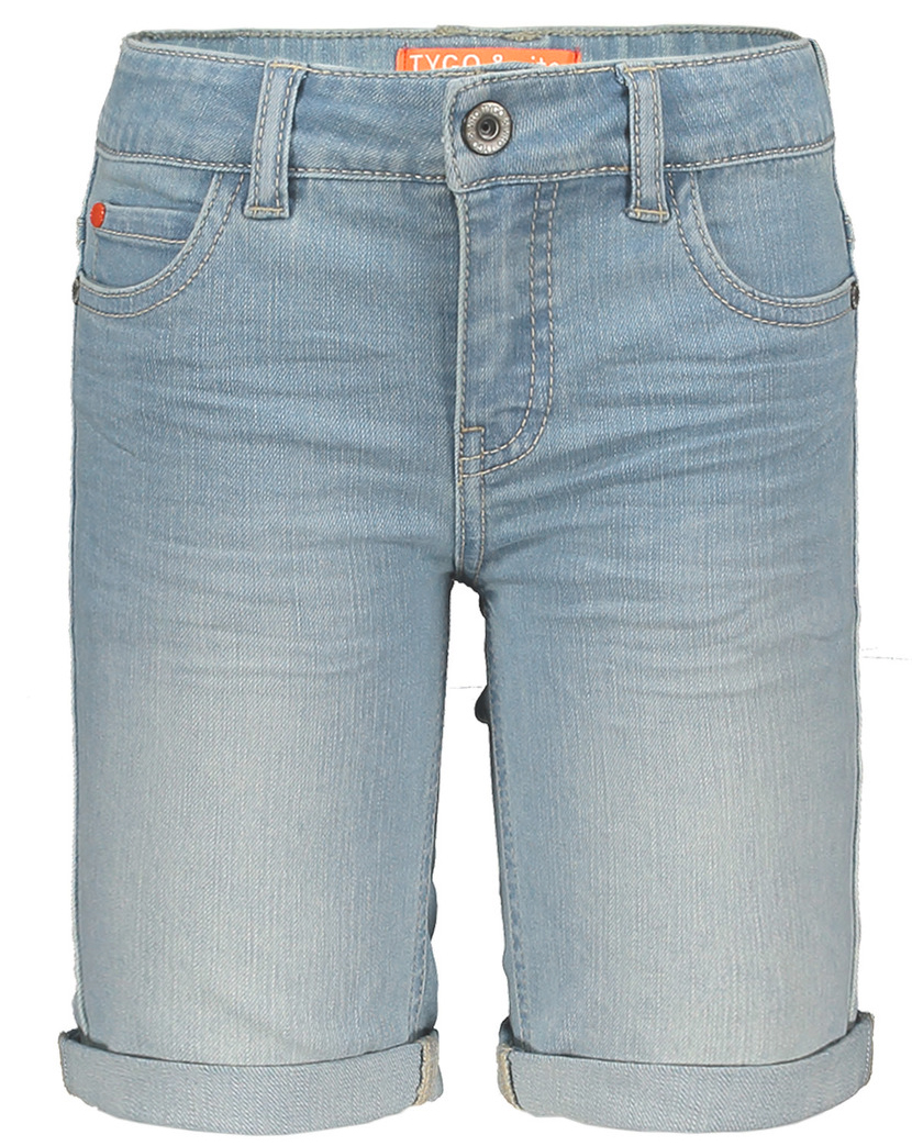 Lässige Jeans Shorts in Light Blue Bleached für Boys von TYGO & VITO Skinny Fit  6616-800