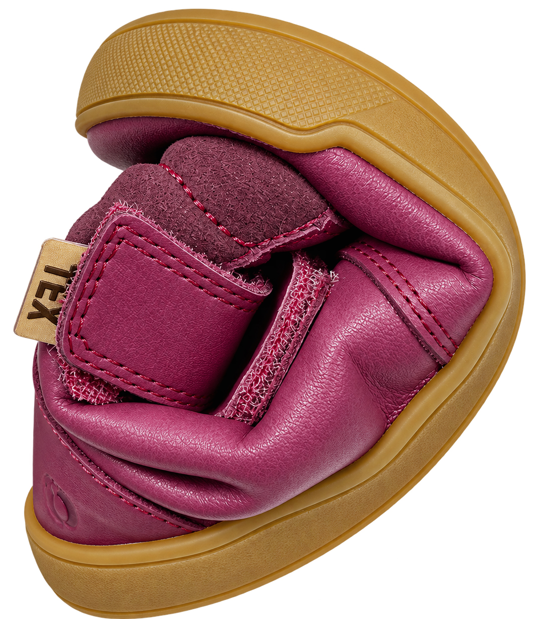 Vollleder Winterstiefel, Schurwollfutter + TEX Membran von TELYOH Barefoot Runner in Cranberry 1211