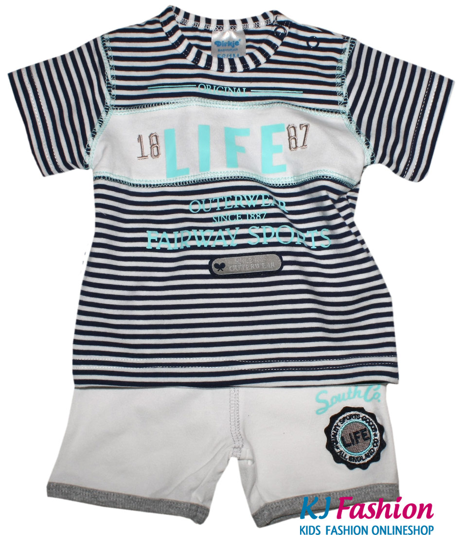 Shortyset in Marine / Weiß gestreift im Maritimen Stil von DIRKJE