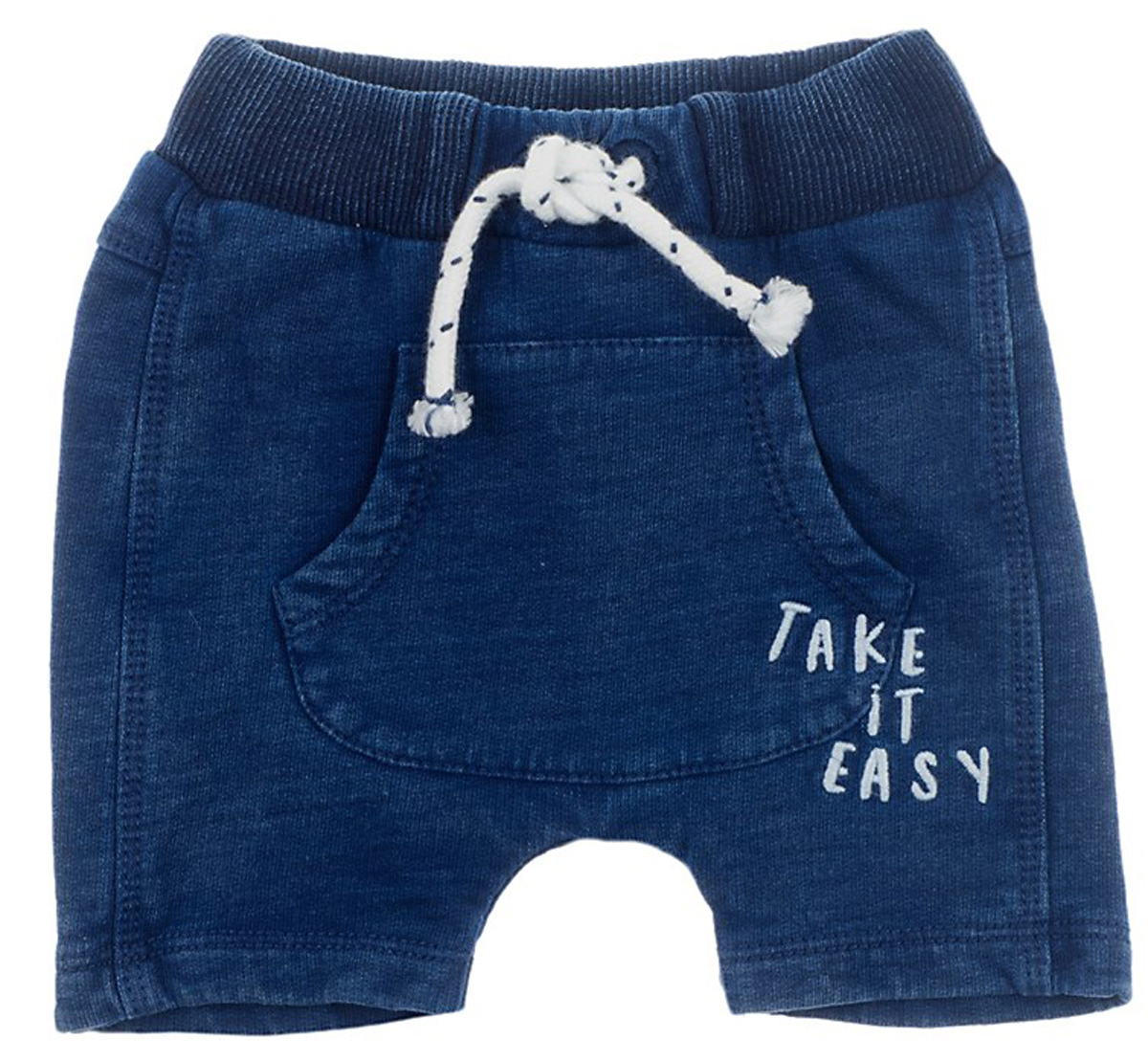 Mega weiche & bequeme Sweatshorts in geaschenem Indigo Blue Denim von FEETJE "Smile & Wave" 0183