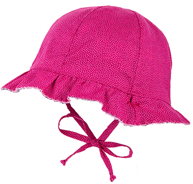 Sonnenhut zum wenden UV 15 in Hellblau bunte Blüten/ Magenta Pink von MAXIMO 963800 fb1913