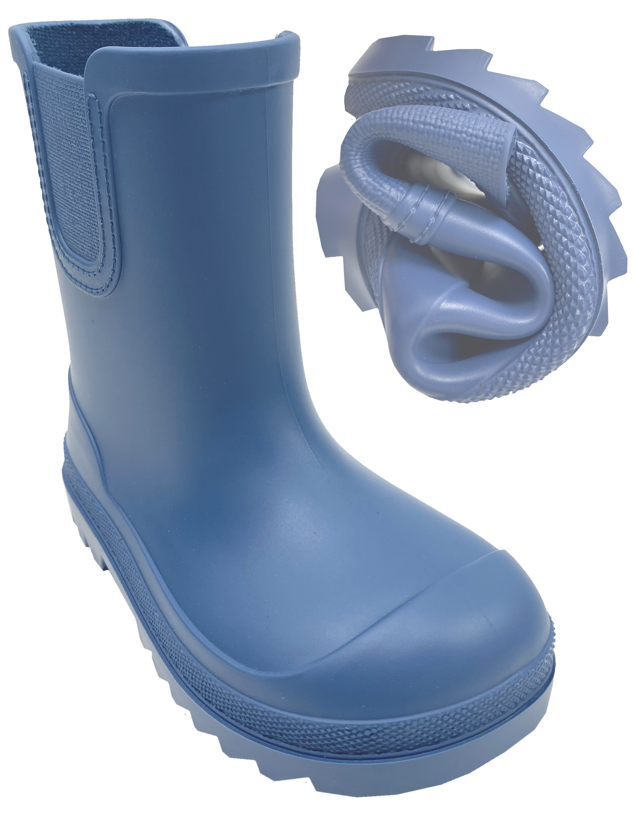 Leichte & flexible Barfußgummistiefel Xtra breite Zehenbox von IGOR * Verona * in Azul Blue