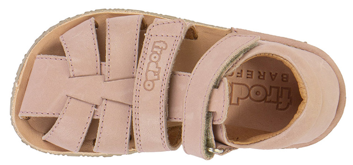 Leder Barfußsandalen, Fersenschutz & Zehenschutz in Rose von FRODDO Flexy G3150283