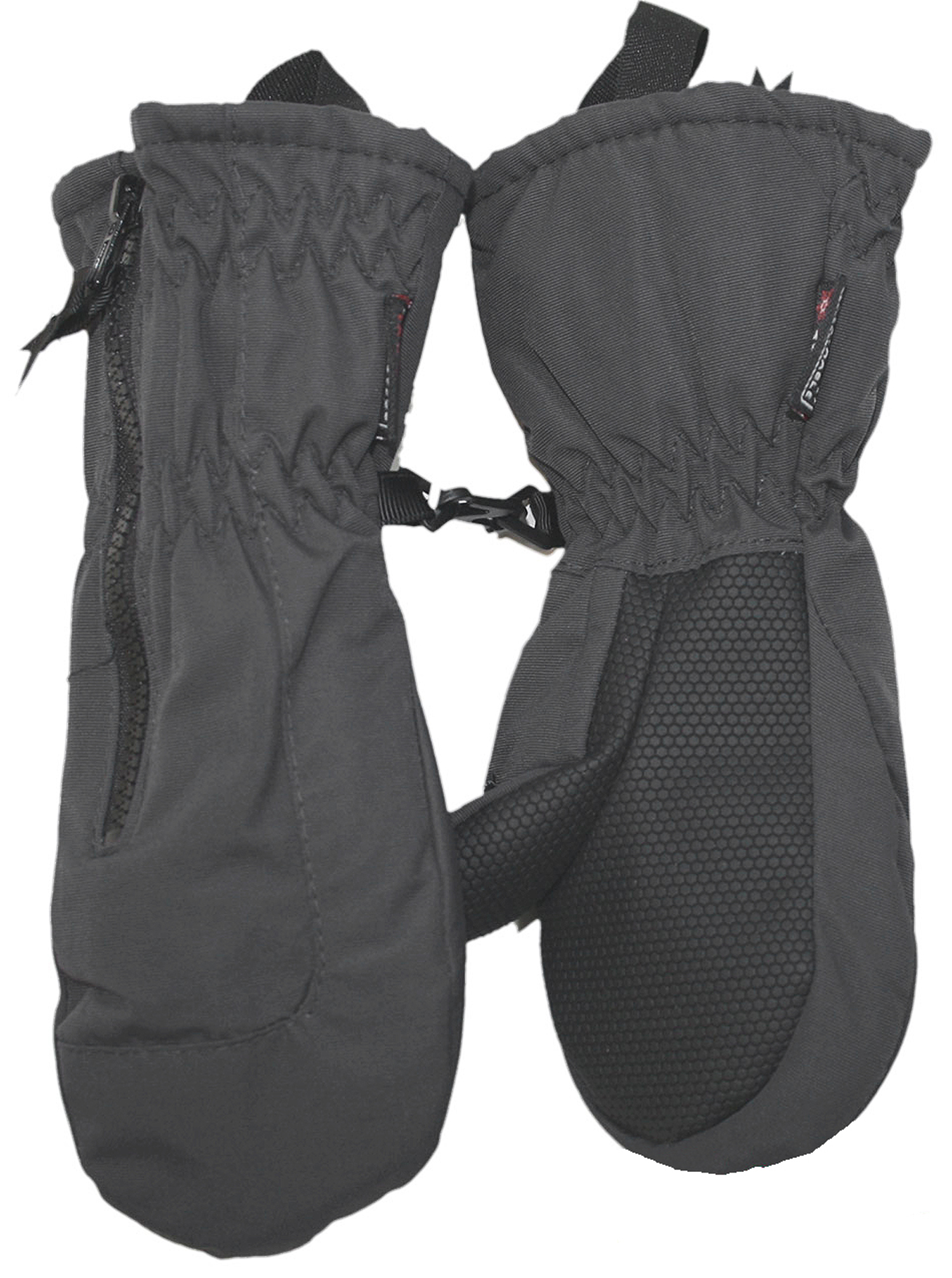 Fausthandschuhe lange Stulpe & Zipper von MAXIMO ♦Wasserdicht♦ Atmungsaktiv♦ Schmal in GRAU