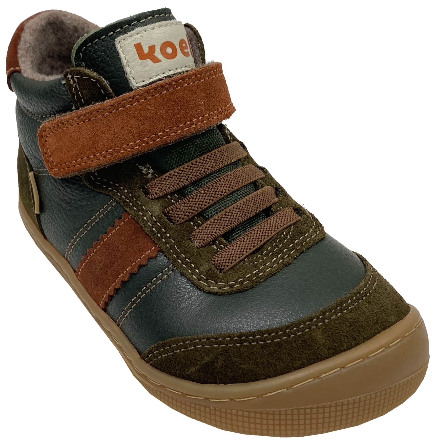 Knöchelhohe Minimalschuhe Leder, Wollfleece Futter + TEX > KOEL Barefoot * DANIEL 3.0* Green 07T055.303
