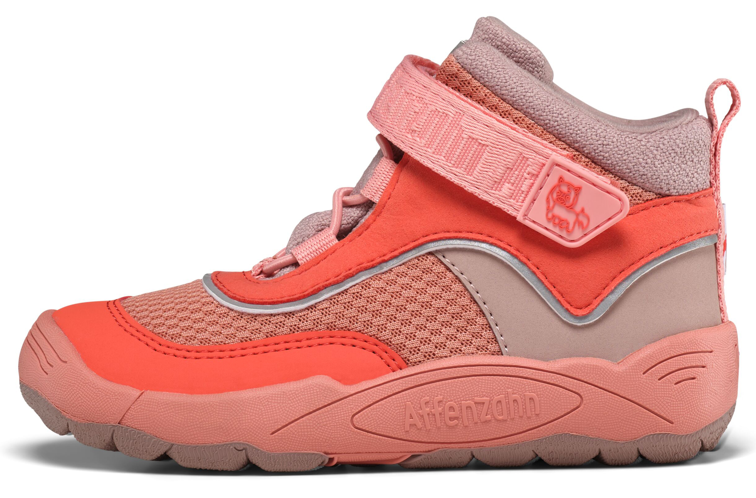 Veganer Übergangsschuh / Low Boot von AFFENZAHN * EXPLORY * Pony in Coral / Beige