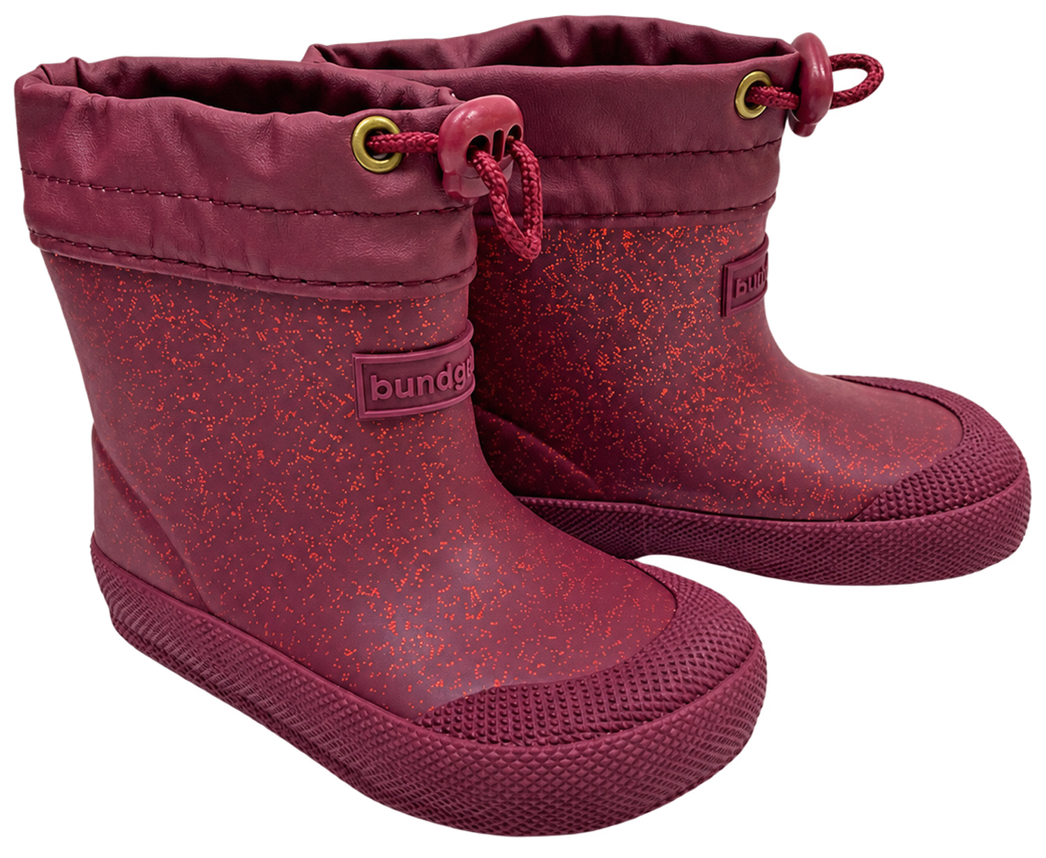Barfuß Gummistiefel / Regenüberzieher >BUNDGAARD< mit Warmfutter MALIK in Berry Sparkle