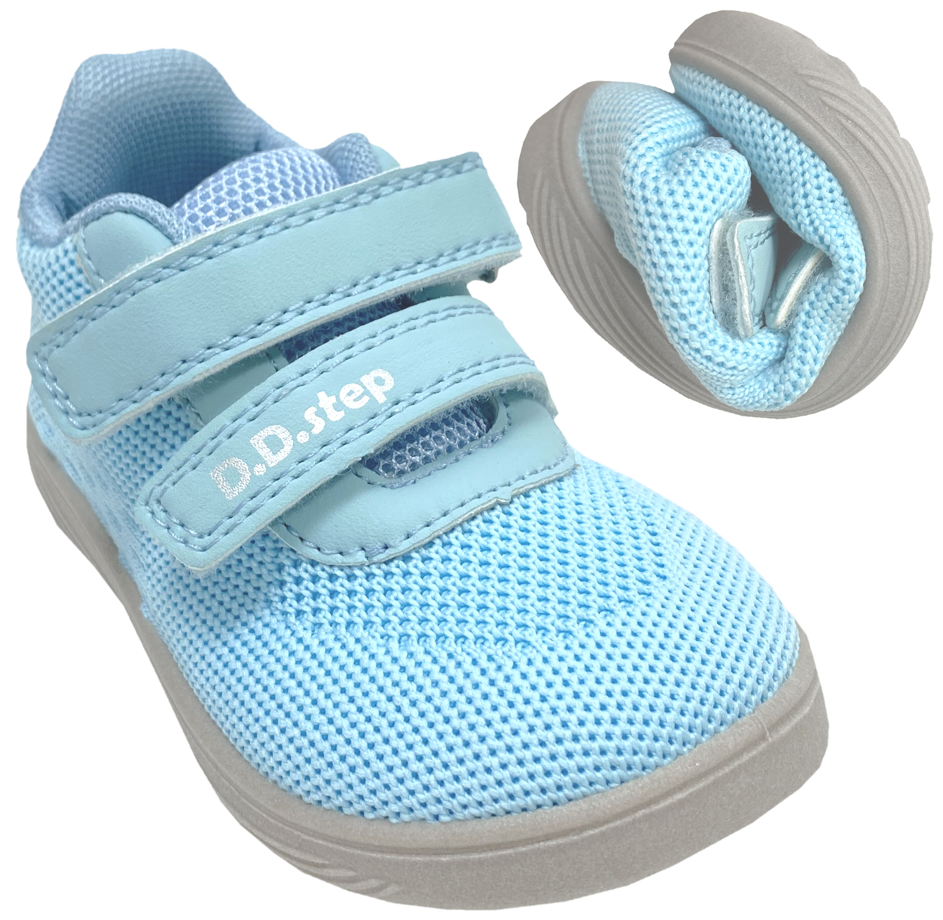 Leichte Mesh Sneaker in Oceanic / Türkis mit Non Marking Sohle Minimalschuhe von D.D.Step Barefoot