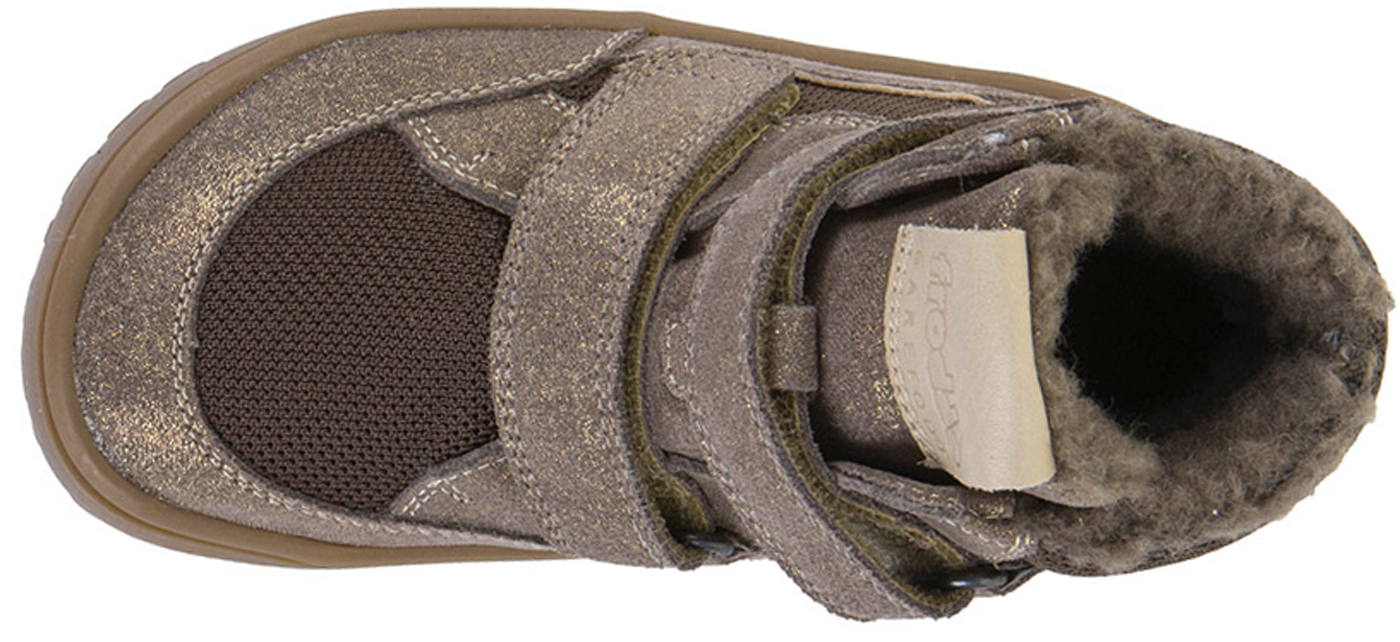 Winterstiefel Leder + Mesh +TEX +Schurwollfutter Beige Bronze FRODDO Barefoot G3160247