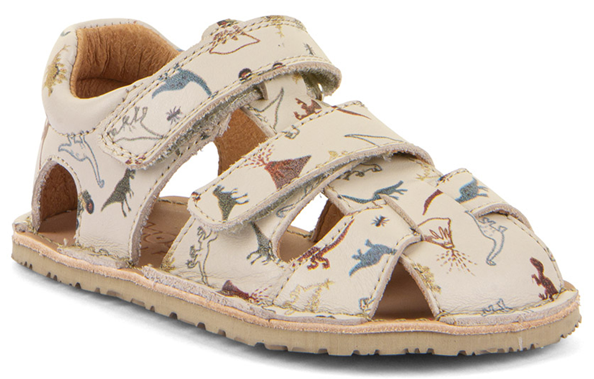 Barfußsandale aus Leder, Fersen & Zehenschutz von FRODDO *Flexy Avi* in Beige Muster G3150263