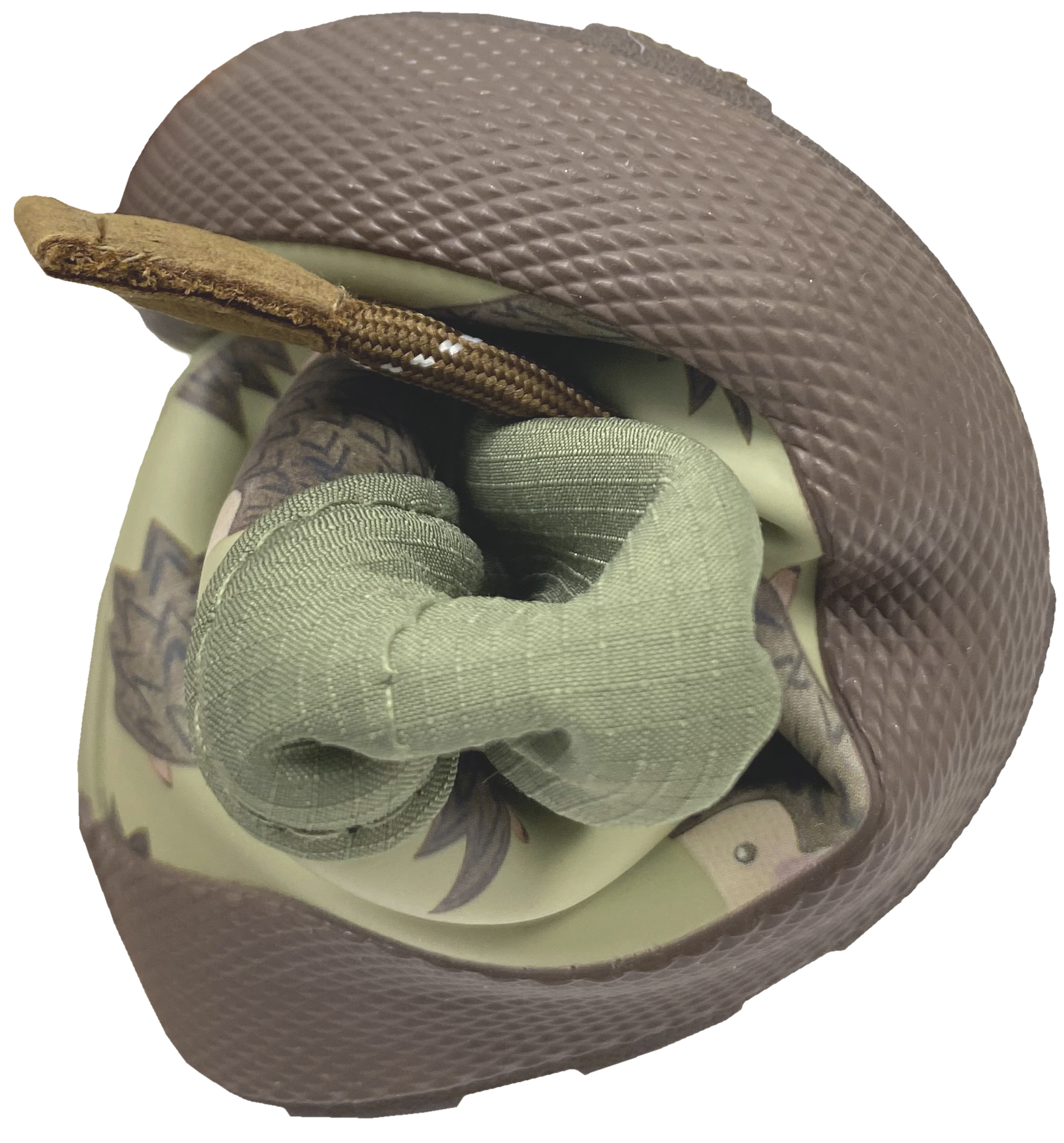 Kurze Thermo Barfuß Gummistiefel Winterfutter von BISGAARD in Grün mit Igel AOP 92023
