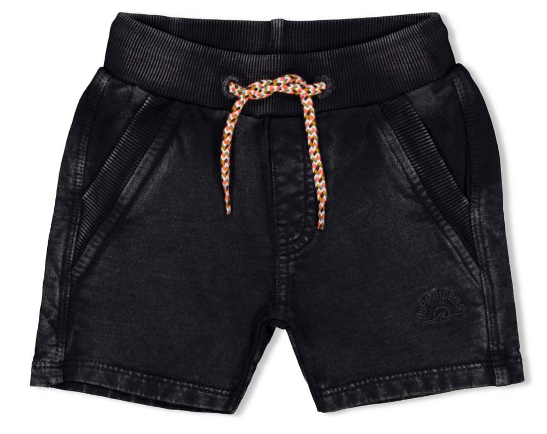 Lässige Sweat Shorts aus BIO BW in Dunkelgrau für Boys von FEETJE "Happpy Camper" 0252