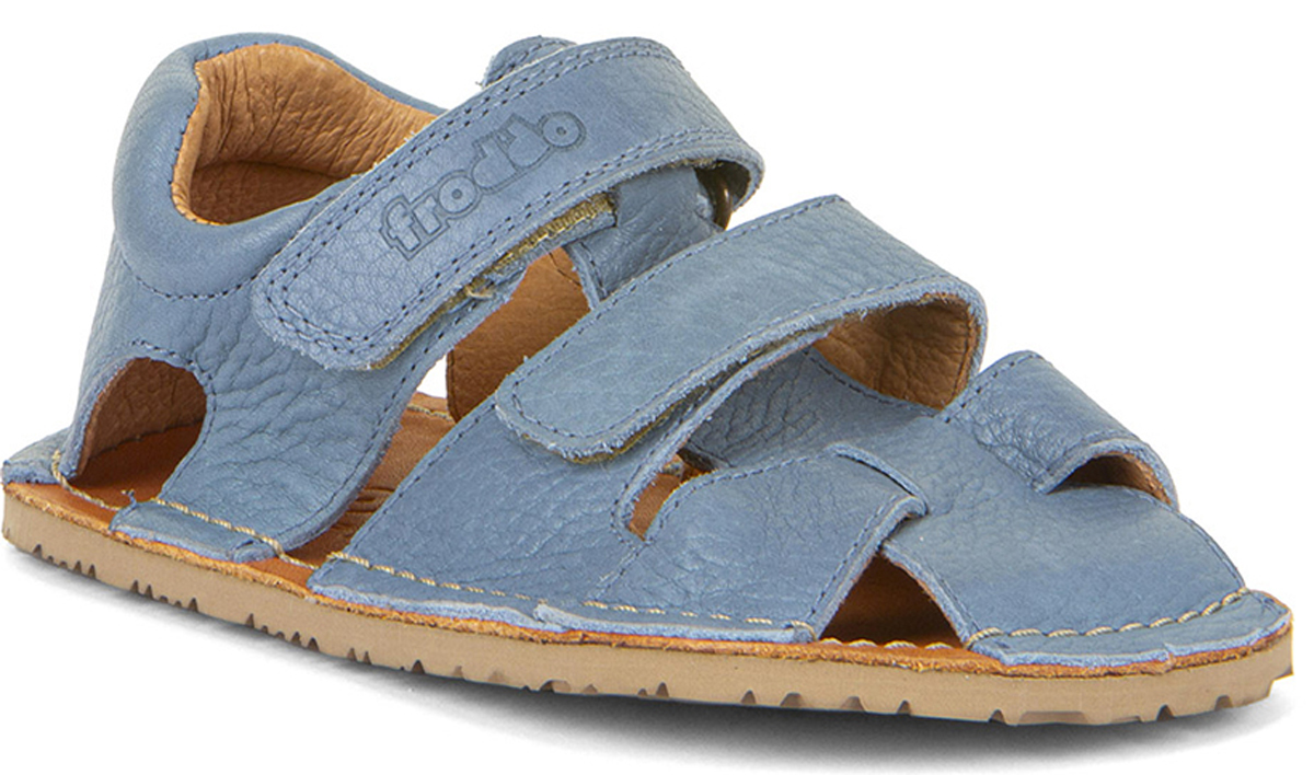 Barfußsandale aus Leder, Fersen & Zehenschutz von FRODDO *Flexy Avi* in Jeans G3150263