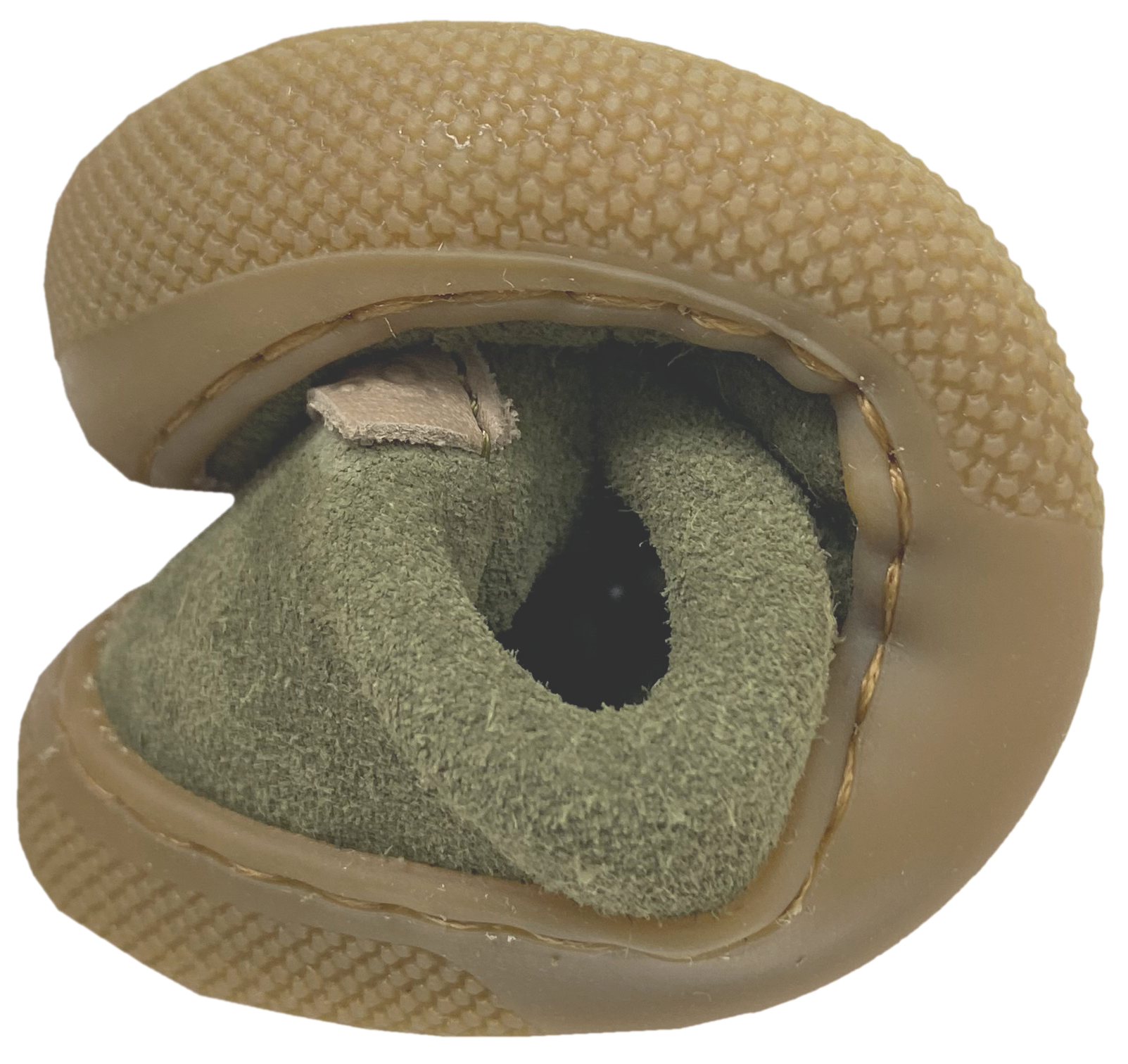 Knautschig weiche Barfußschuhe aus Leder, Schnürer + Zip NATURINO Barefoot *AMUR in Khaki Grün *