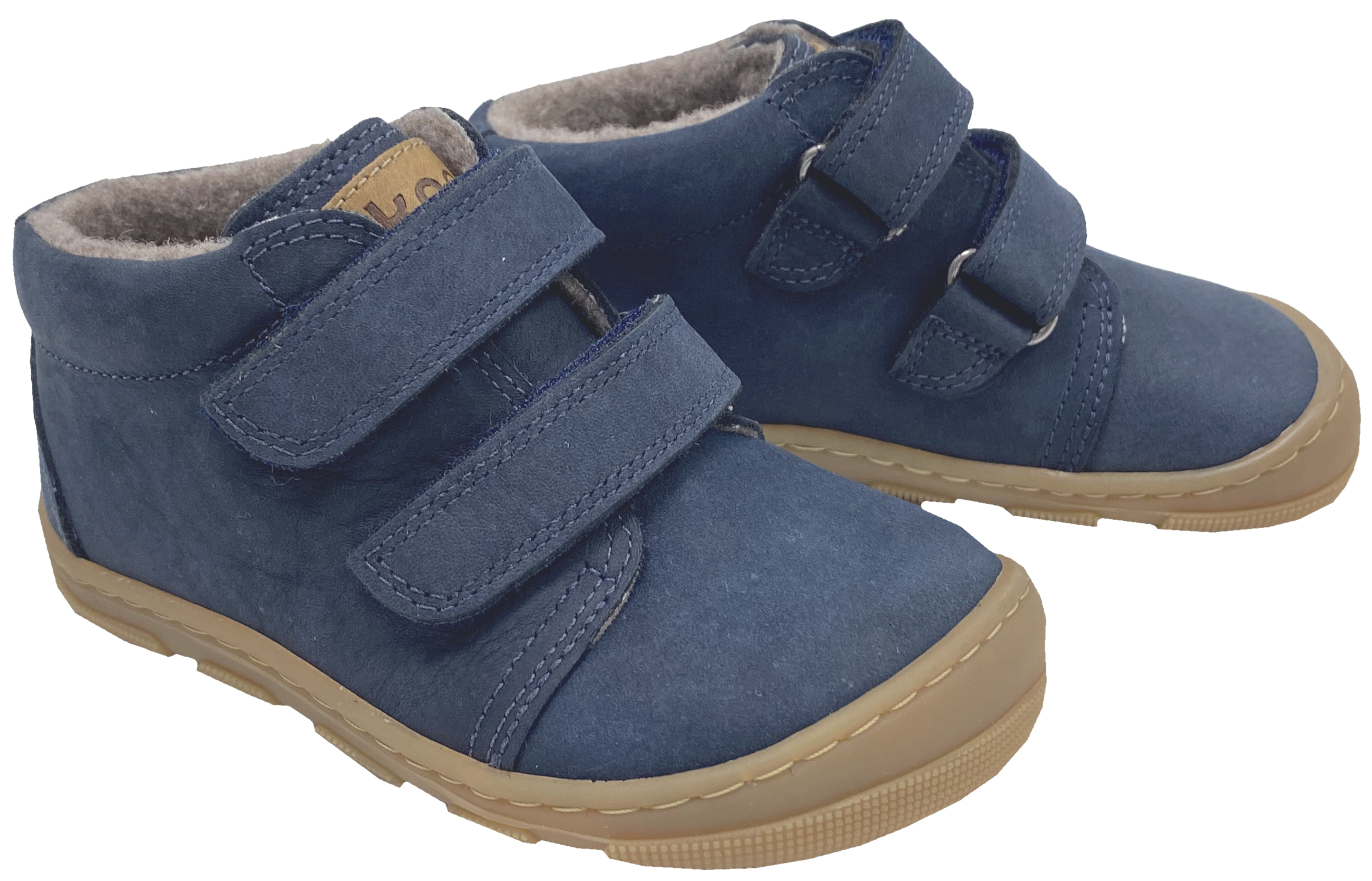 Barfußschuhe *KARI Wool Extra Wide* v. KOEL Hydro Leder+Wollfleece Futter Navy 15W002.233