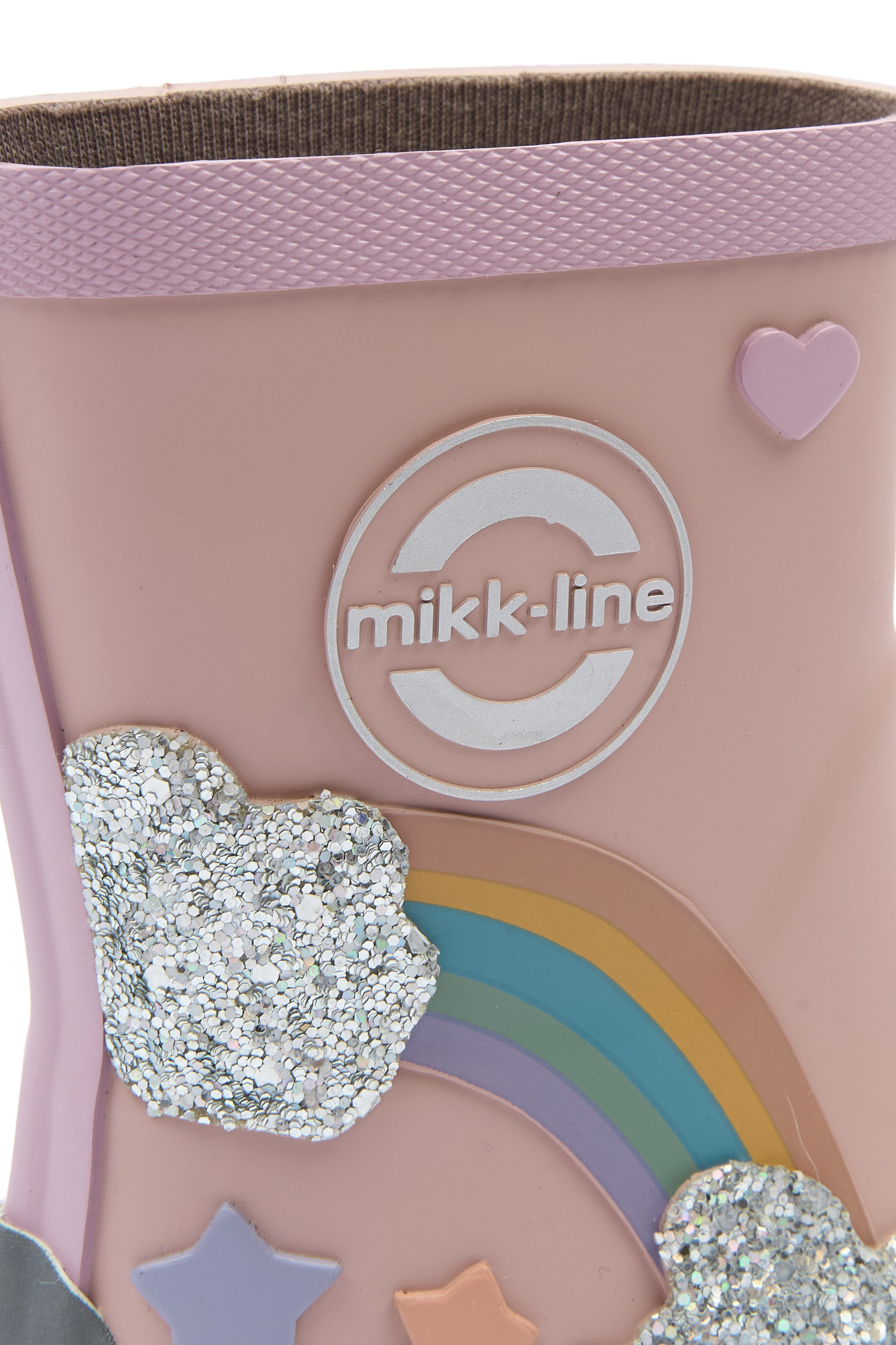 Barfußgummistiefel in tollen Designs von MIKK LINE Modell 38108 Rainbow Glitzer