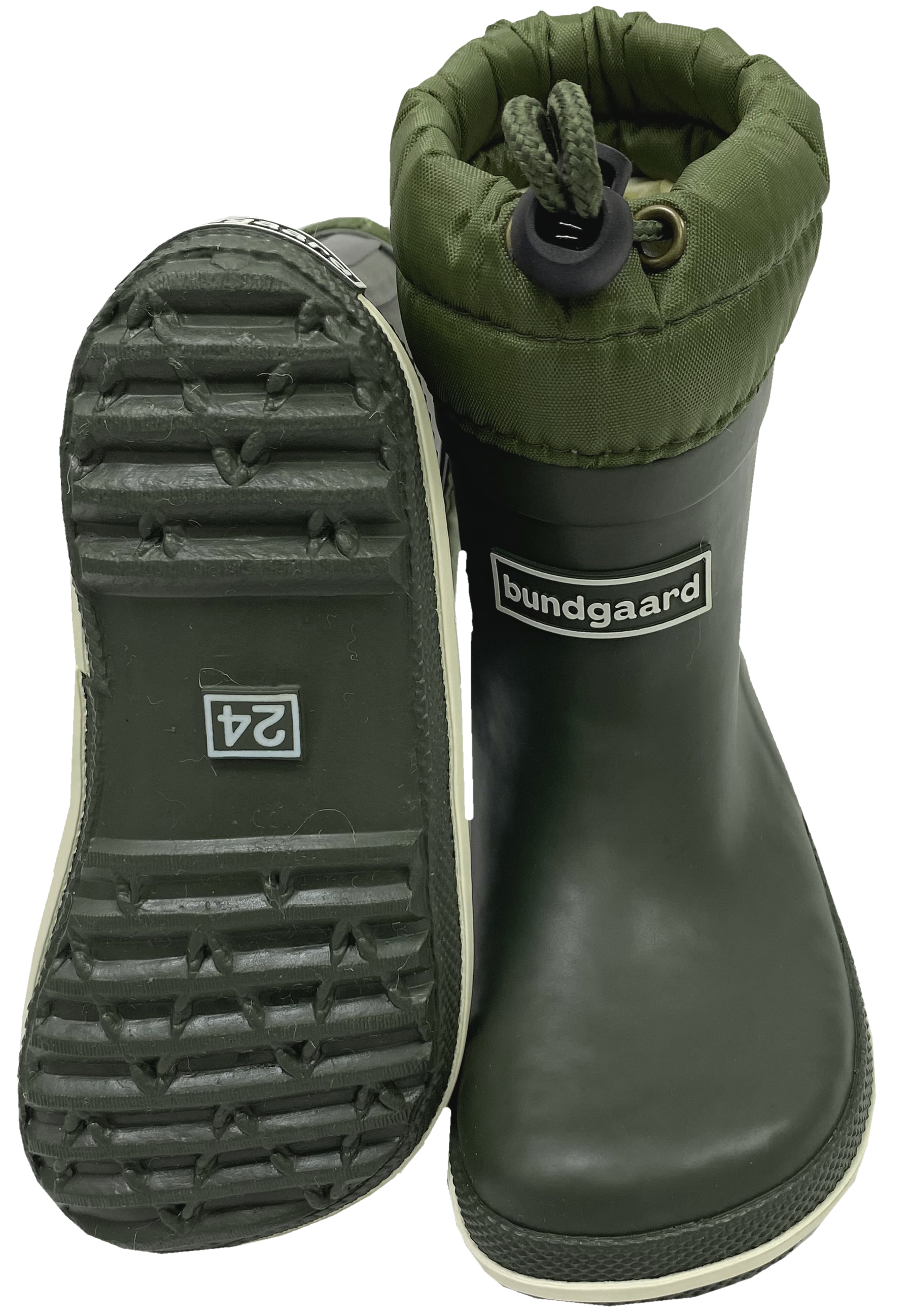 Barfuß Gummistiefel Kurzschaft * CIRRO LOW Warm * Winterfutter in Army Green von BUNDGAARD