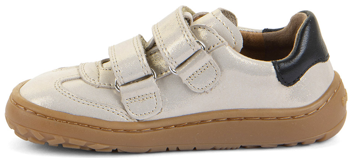 Barfußsneaker aus Leder mit Doppelklett von FRODDO *Barefoot F Motion* in Gold Shine G3130292