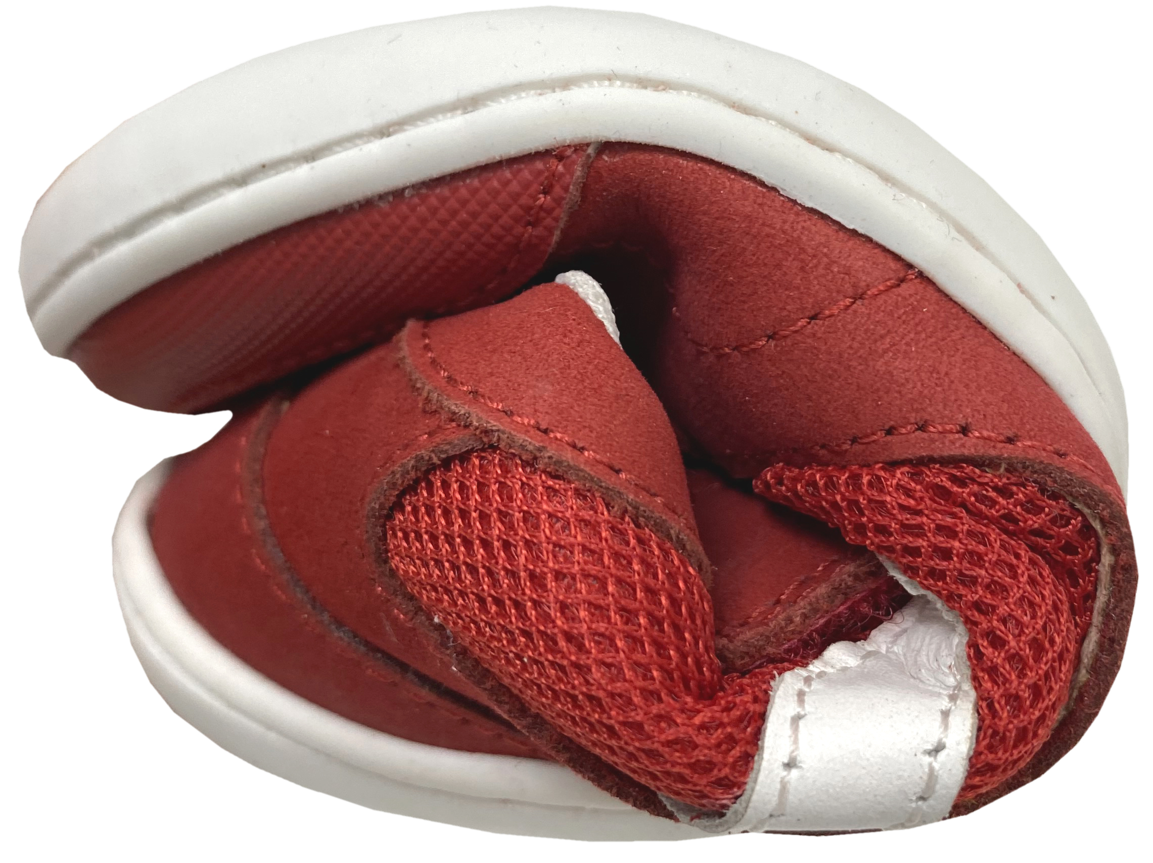 Barfuß-Sneaker in Rot + Weißer Streifen, Non-Marking Sohle, CHETTO Barefoot