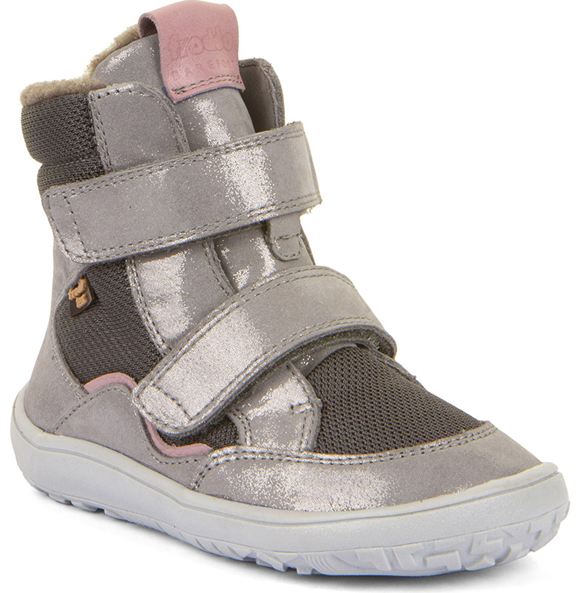 Schurwoll gefütterte Barfußstiefel Leder / Mesh & TEX in Grey / Silver FRODDO G3160247