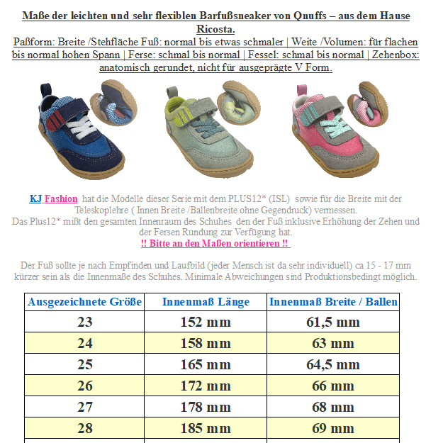 Vegane Barfuß Sneaker mit Klett & Zierschnürung von QNUFFS by Ricosta  *Fichte* in Hellgrau / Pink