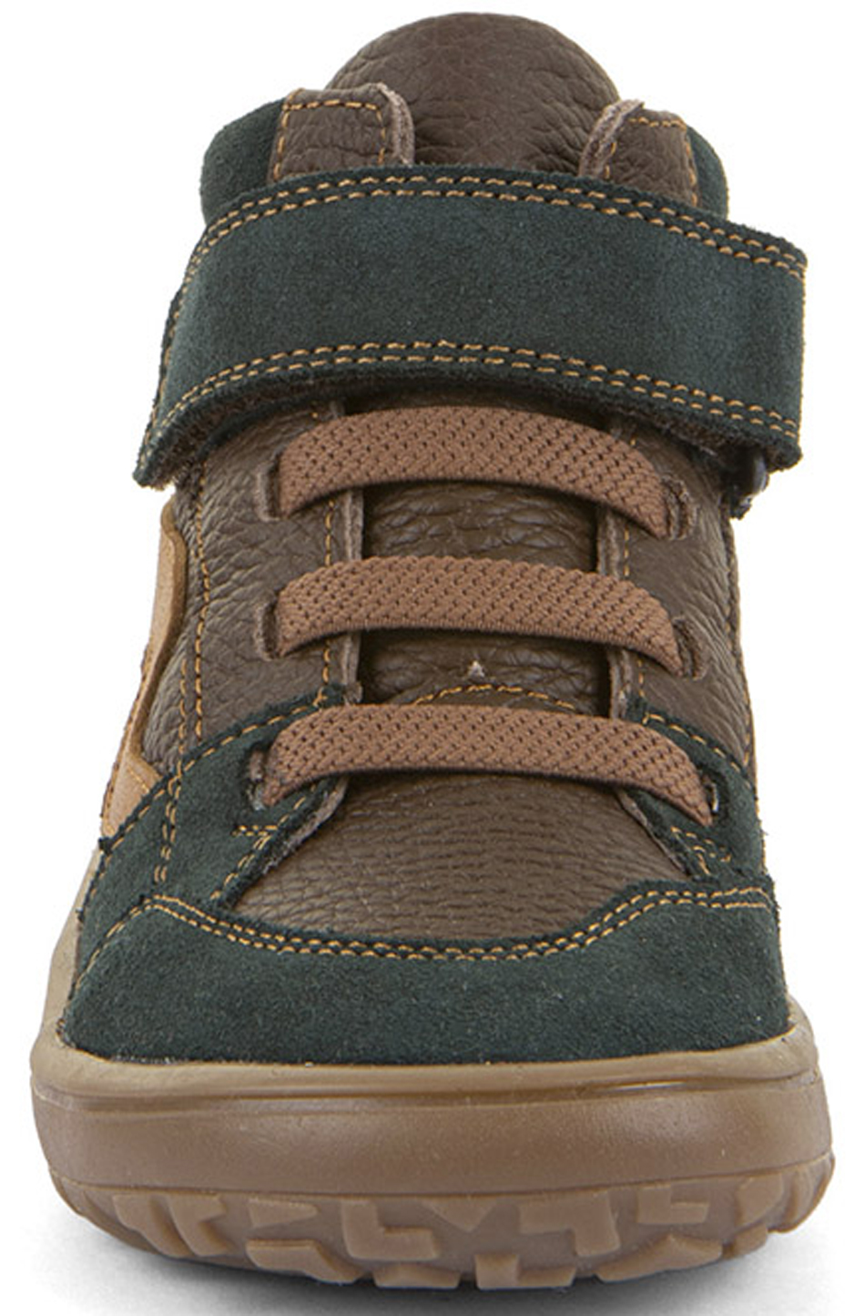 Halbhohe Barfußschuhe, TEX Membran & Textil Futter FRODDO *Barefoot TEX Go * Braun / Grün G3110265