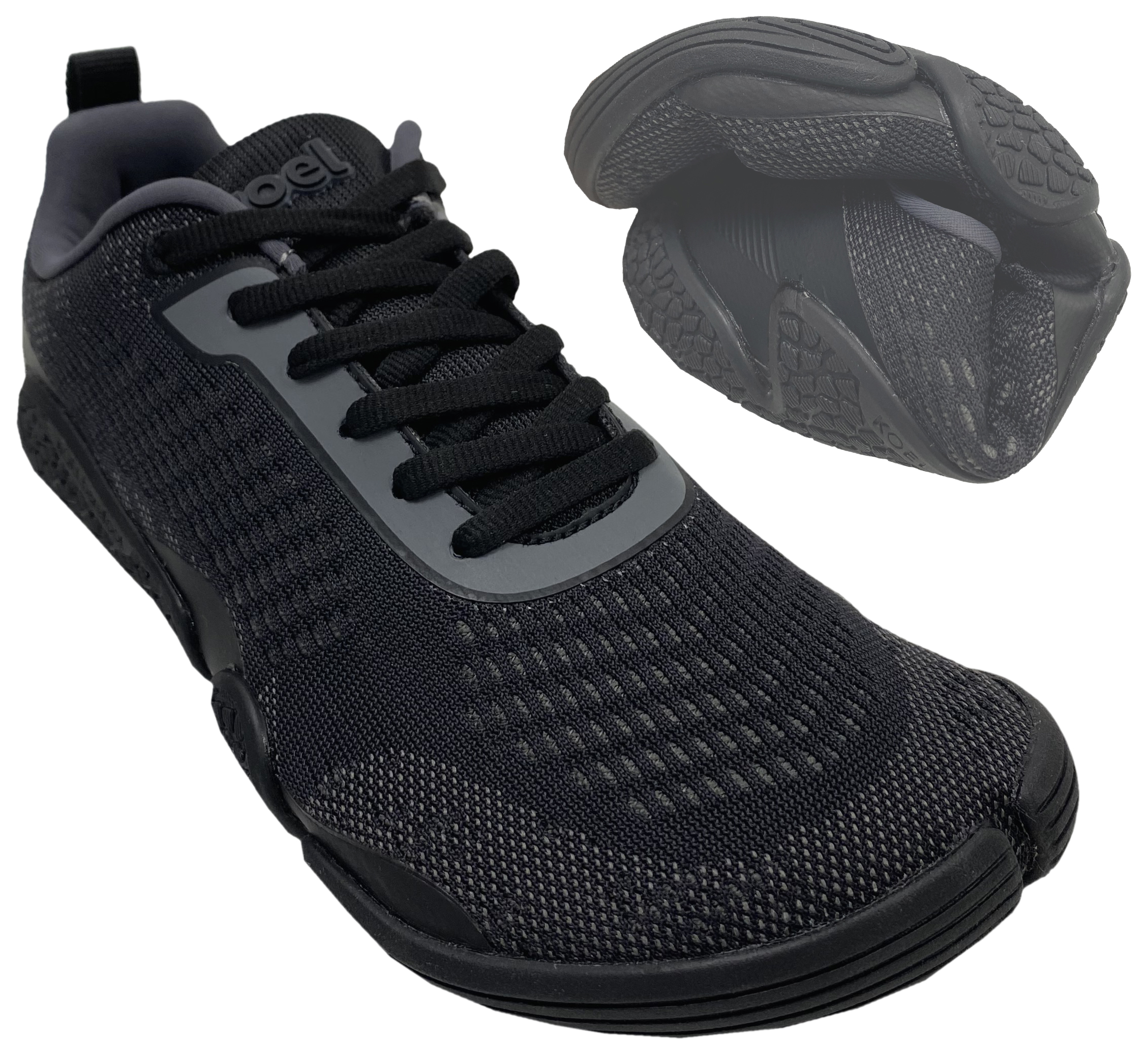 Luftig leichte Barfußsneaker aus Mesh Knit von KOEL Barefoot NILA in schwarz 26M003.50E