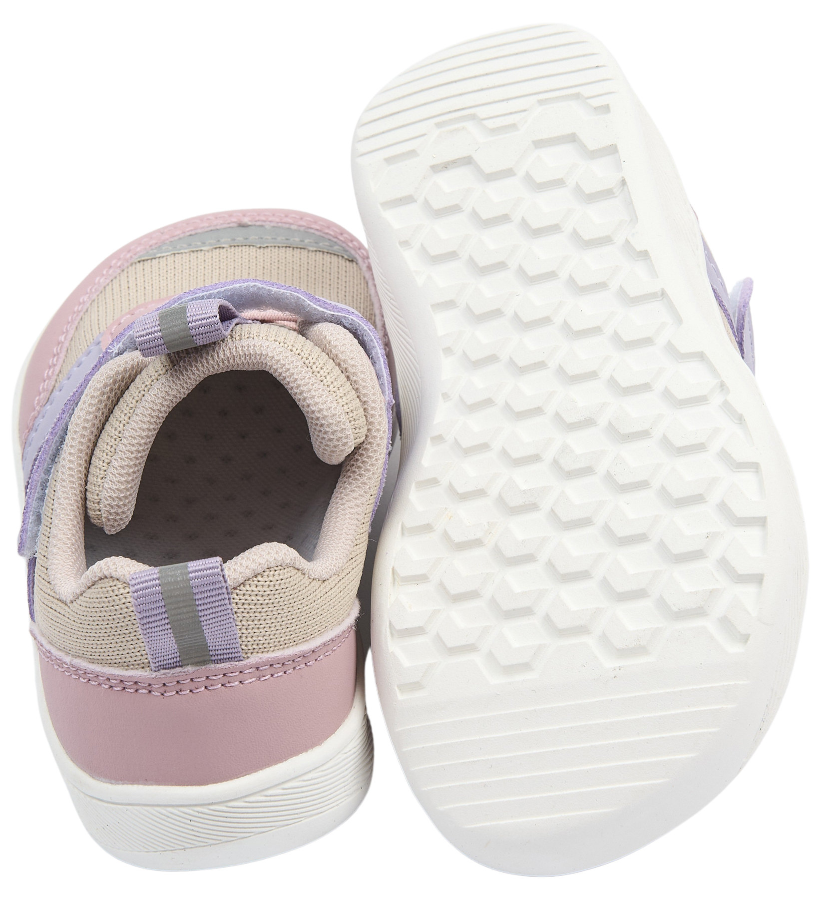 Barfuß Sneaker VEGAN Mesh Gewebe Non Marking Sohle *MIKK Line Barefoot* Mauve Beige 3014