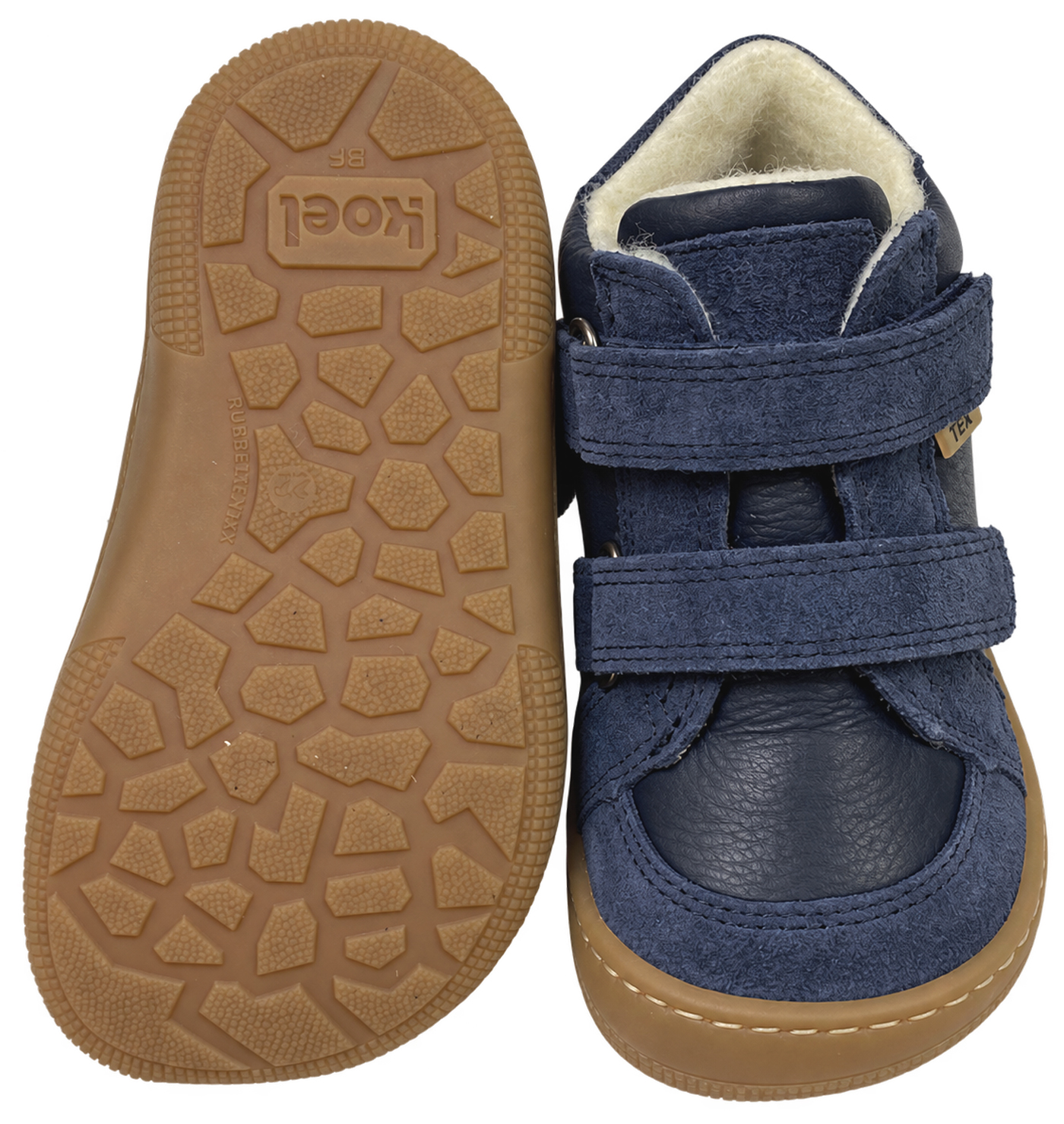 Winterstiefel / Barfußschuhe Nappaleder + TEX+ Schurwolle. in Navy von KOEL DIMO 07T047.102