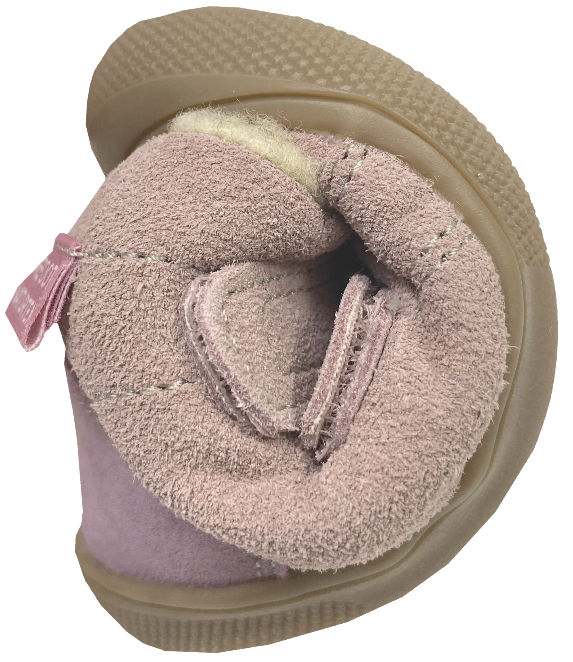 Knautschige Winterstiefel > NATURINO Barefoot < SUEDE Leder + TEX Membran *SPINNI* in Rose Magnolia