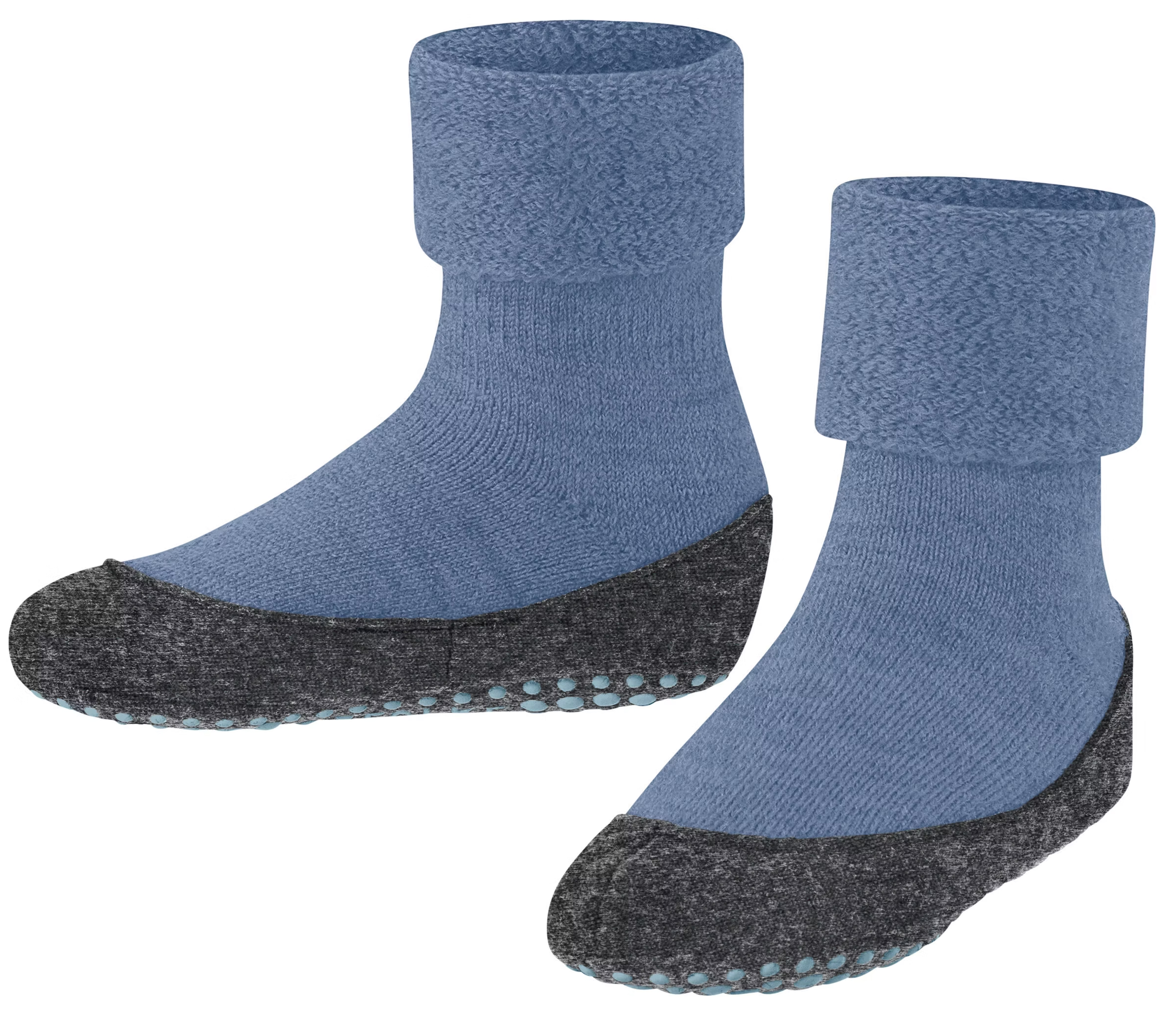 COSYSHOE rutschsicherer Hausschuh / Haussocke aus Wolle von FALKE in 6045 Smoky Blue / Violett