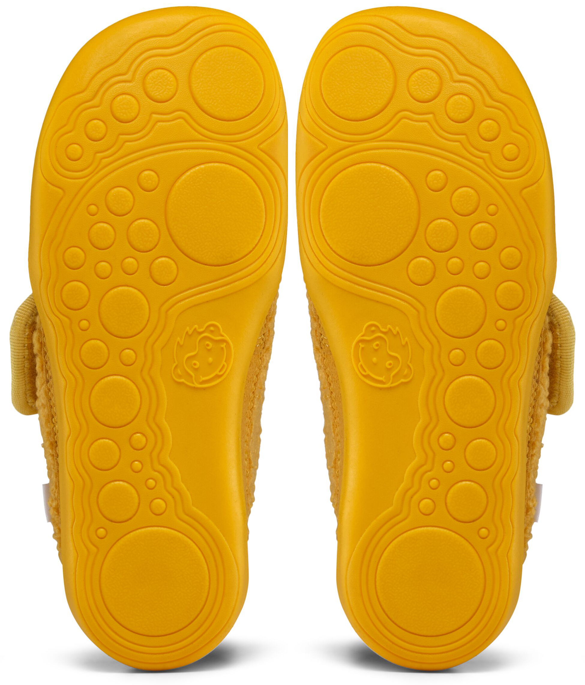 Veganer Hausschuh / Minimalschuhe aus recyceltem Fleece von AFFENZAHN * TIGER in Gelb *