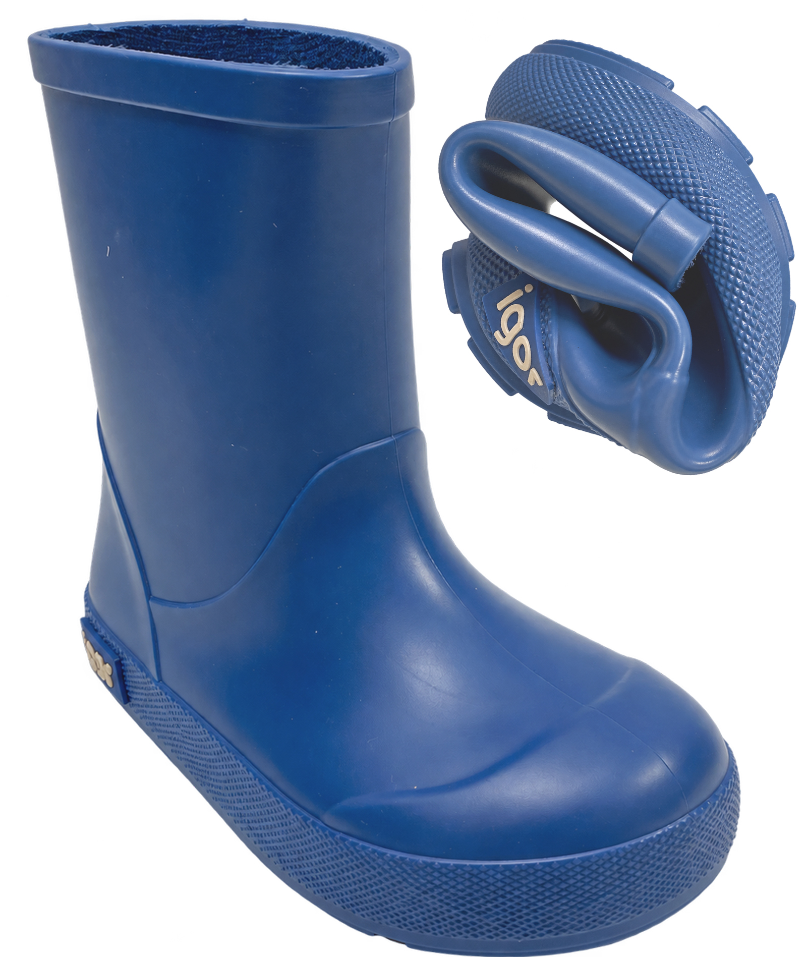 Super leichte & flexible Barfußgummistiefel YOGI von IGOR aus Spanien in Azul Blue