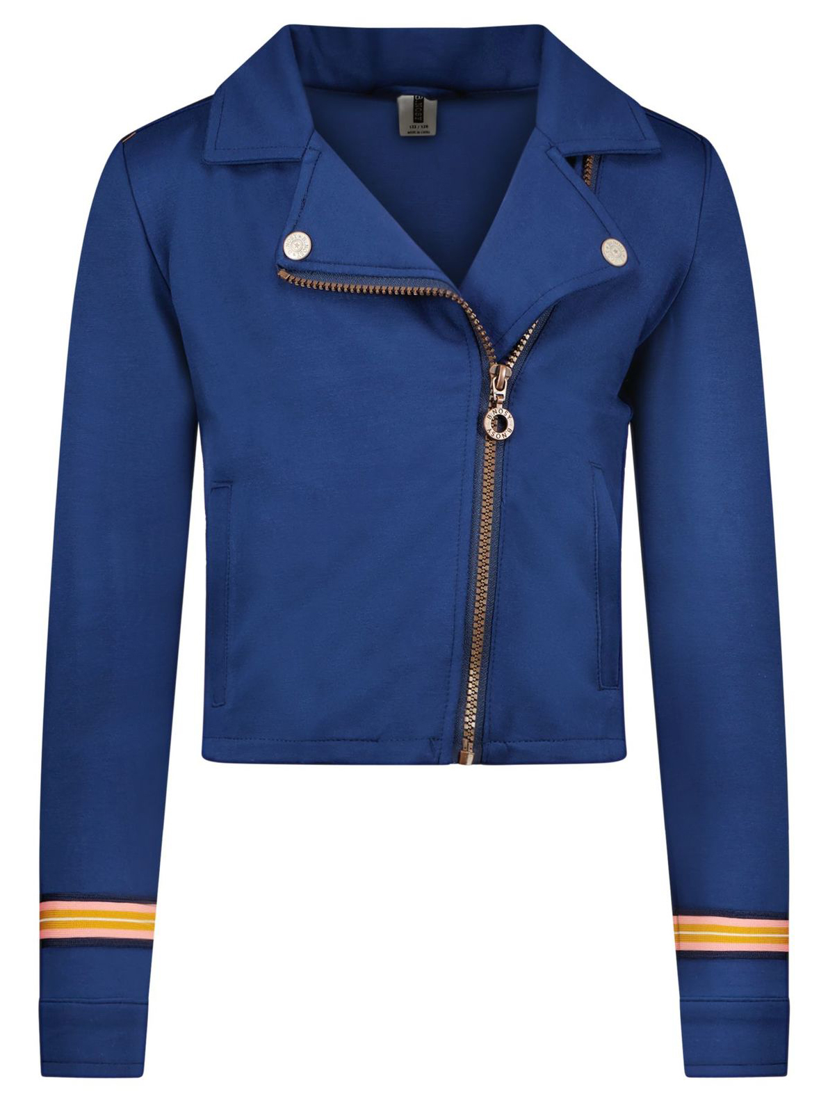 Coole & super weiche Bikerjacke aus dunkelblauem Sweat  für trendige Girls von B.NOSY 5331