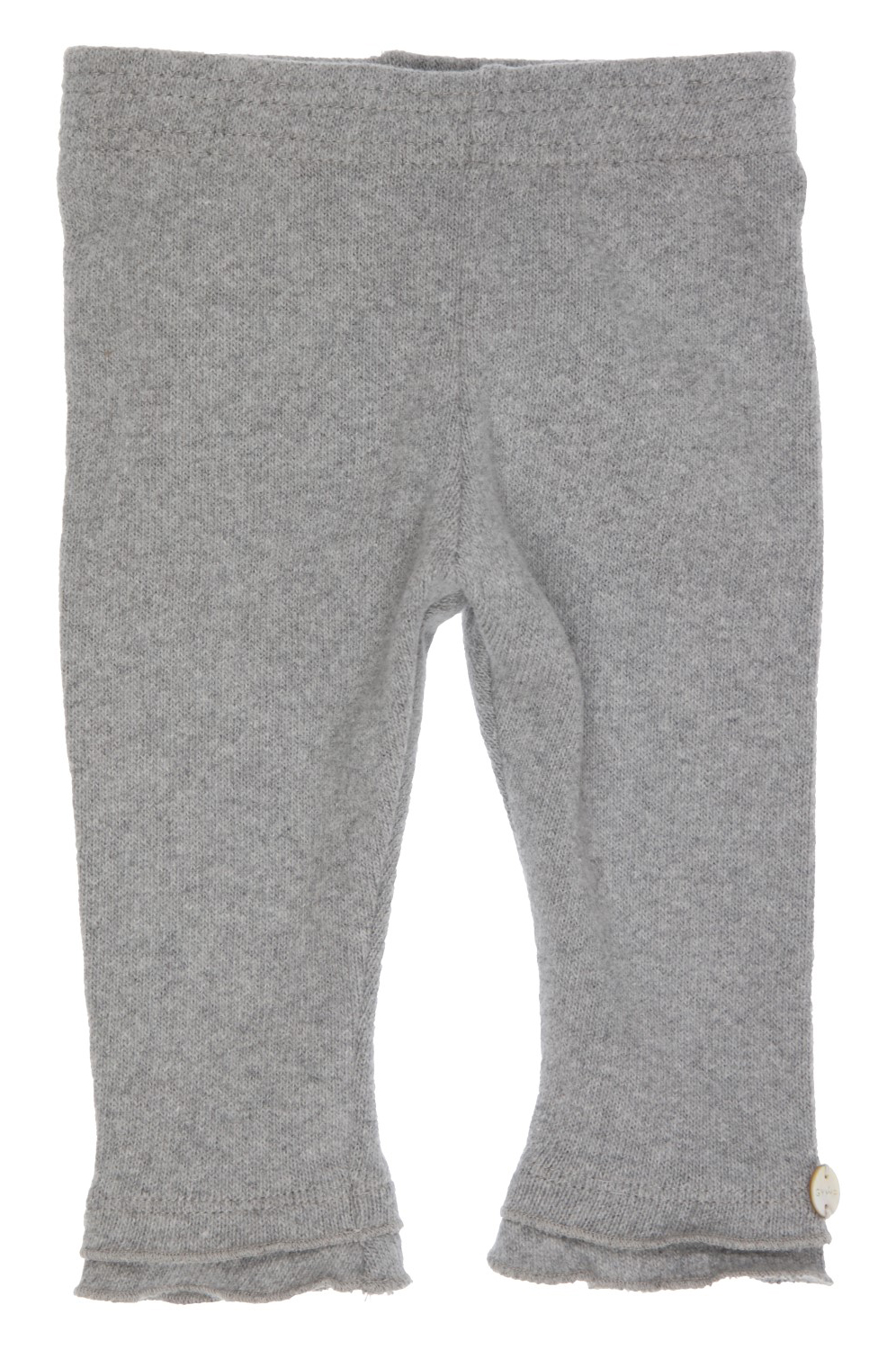 Strick Leggings in Grau aus kuschelweichem Feinstrick mit Volantabschluß von GYMP 2548