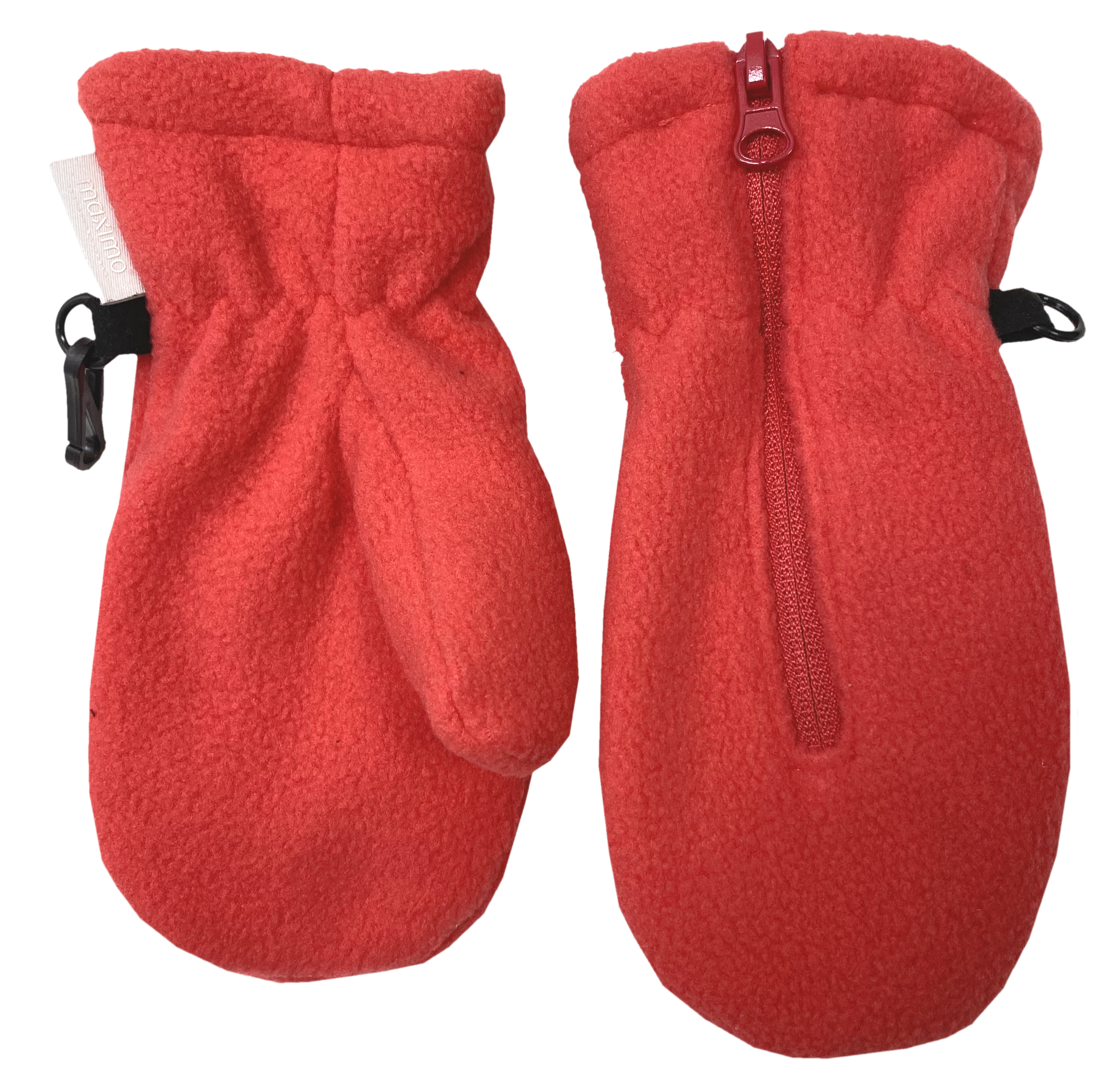 Fleecehandschuhe / Fausthandschuhe mit Zipper zum leichten anziehen Hellrot von MAXIMO 995900