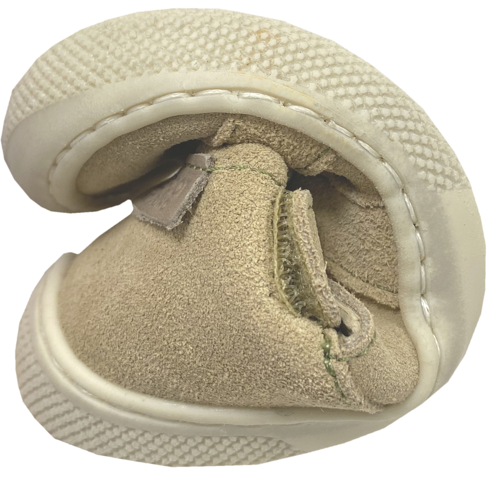 Halbsandale / Minimalschuhe aus Suede Leder in Sand / Beige von NATURINO Barefoot Modell FILDI