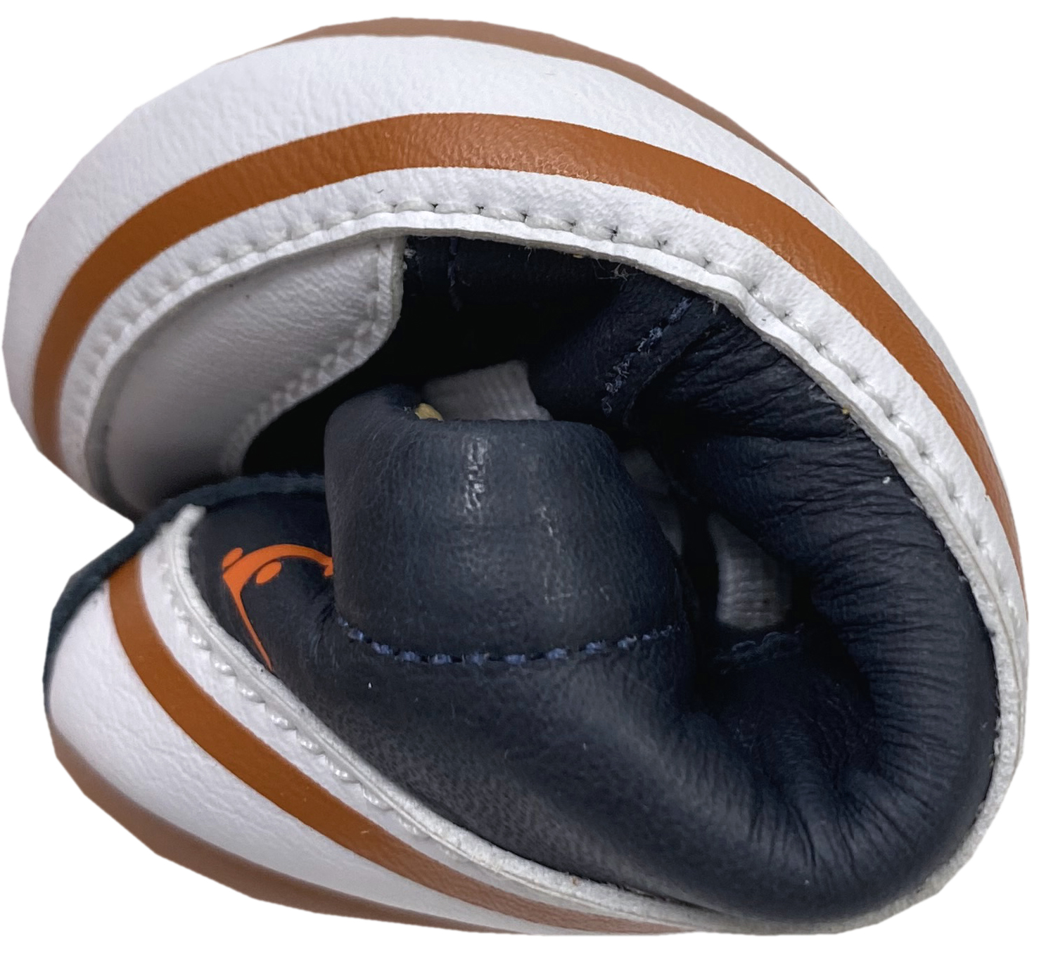 Knautschiger Lederschuh mit Minimalsohle aus Gummi Barfußsneaker *FUNKY* Navy von TIP TOEY JOEY