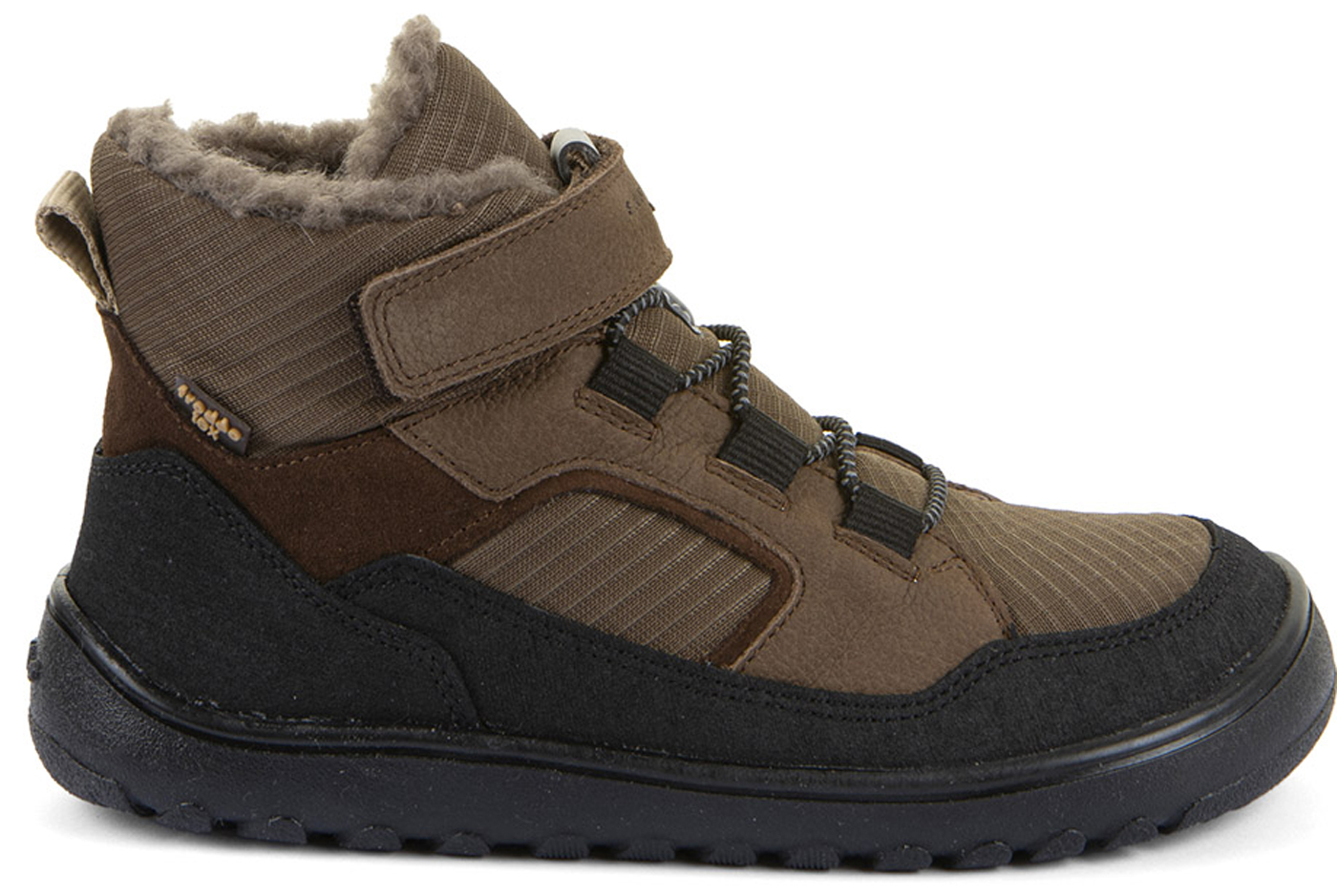 Waldkita Barfußschuh + Schurwollfutter & TEX M. Barefoot UP Path von FRODDO Dark Brown G3110288
