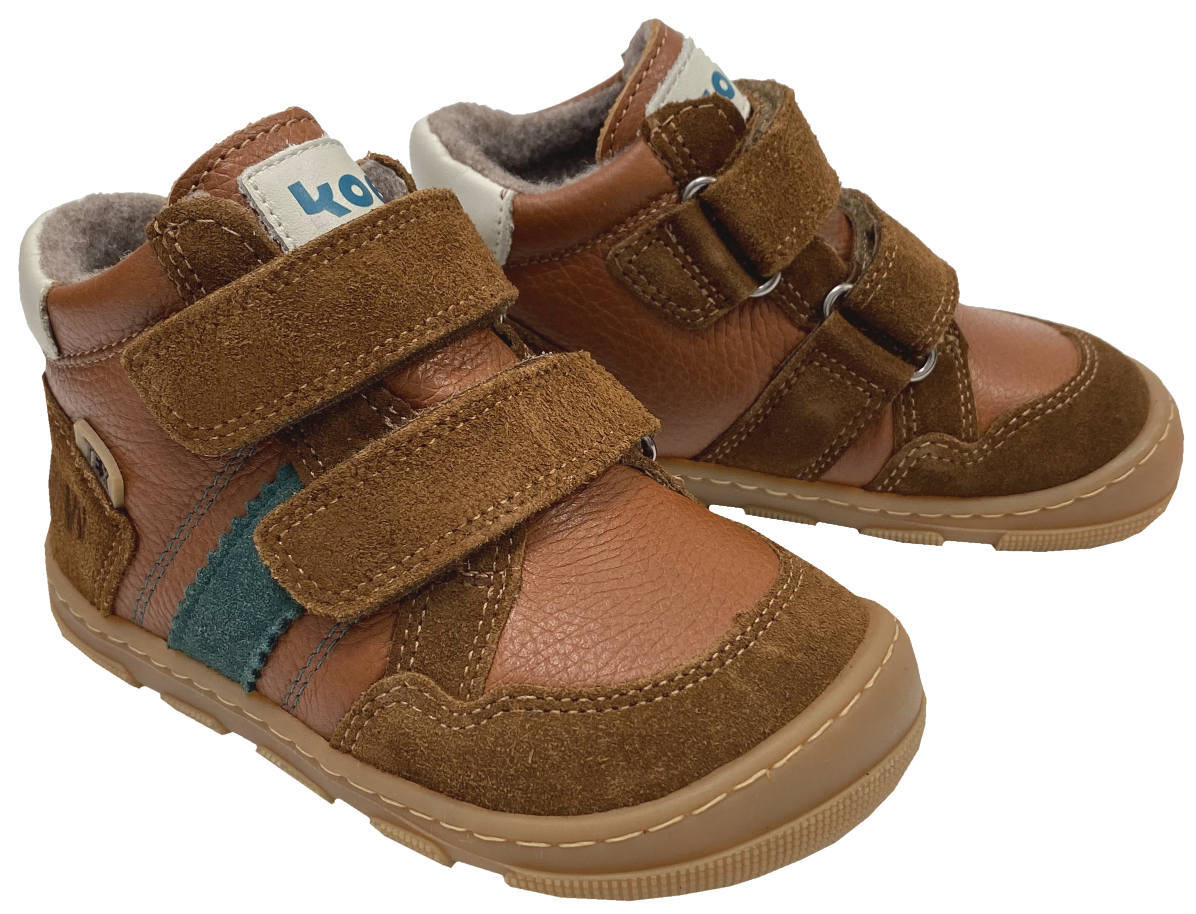 Leder Barfußschuhe mit Wollfleece Futter TEX Membran KOEL Barefoot *Kabriel 3.0 Cognac* Extra Wide 15T008.123